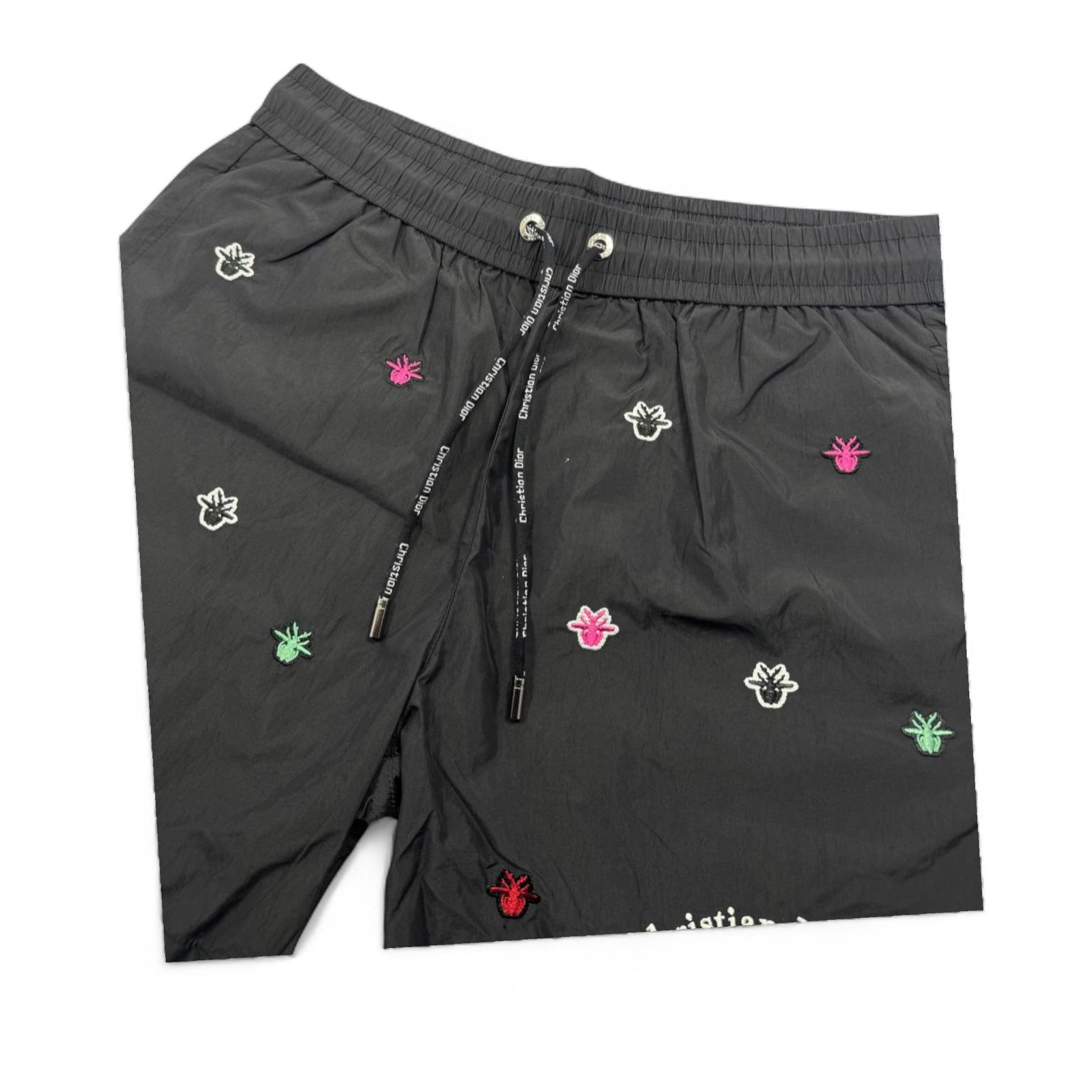Christian Dior Atelier Black Swim Shorts – Embroidered Luxury Edition