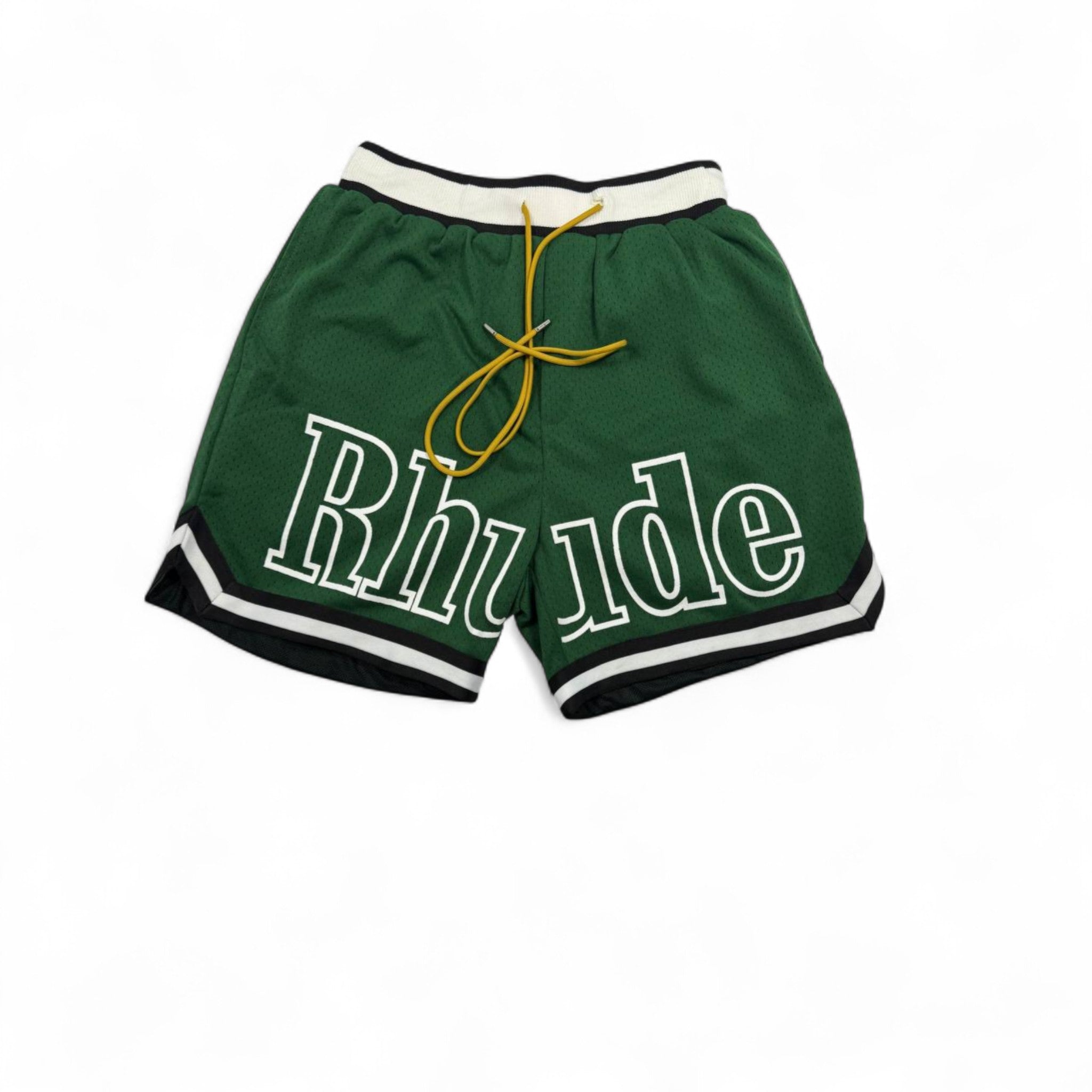 Rhude Green Mesh Basketball Shorts 🟢🏁 Street Luxe Edition