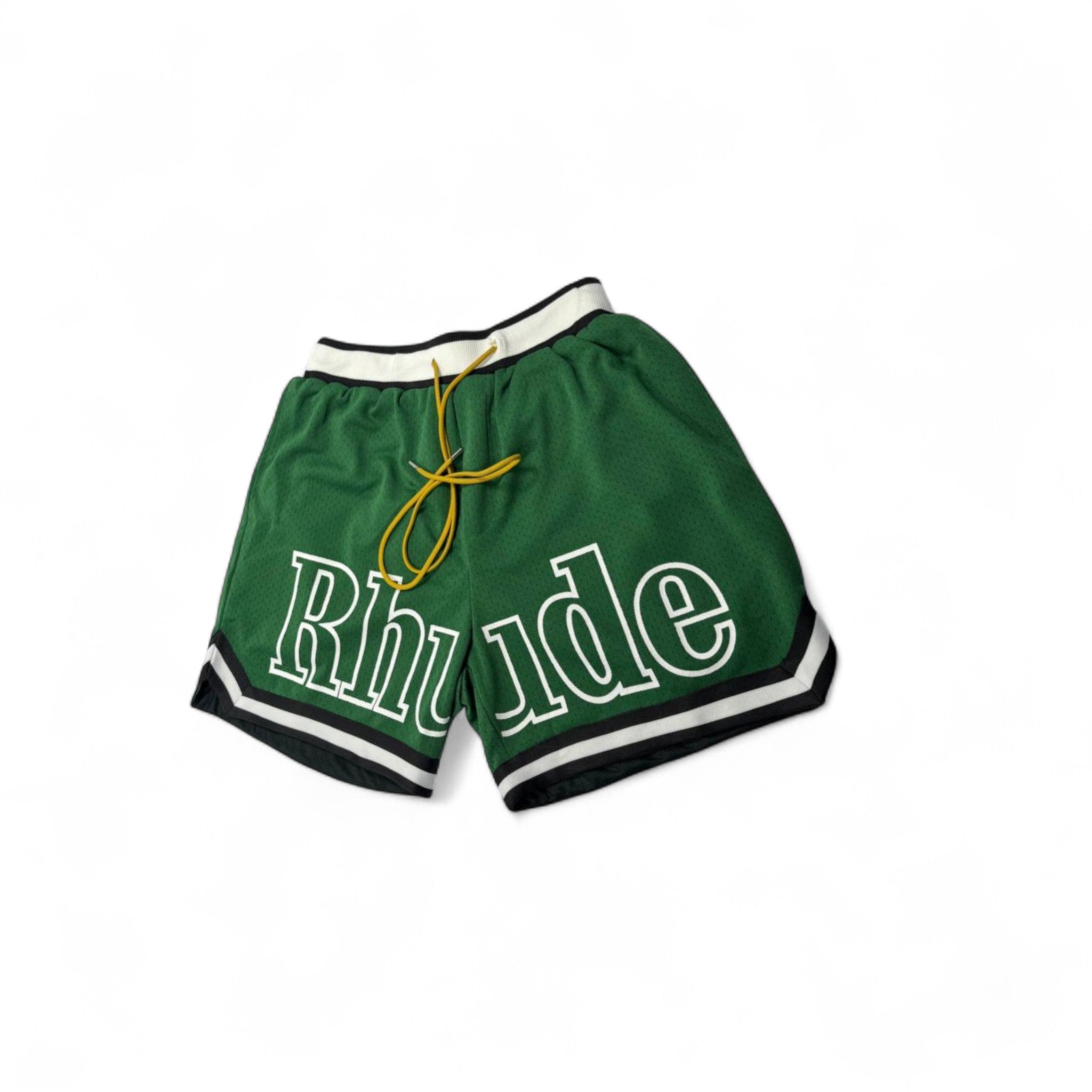 Rhude Green Mesh Basketball Shorts 🟢🏁 Street Luxe Edition