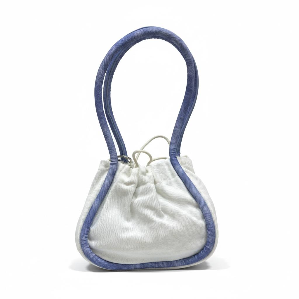 Super Sun Two-Tone Mini Bucket Bag 🤍💙