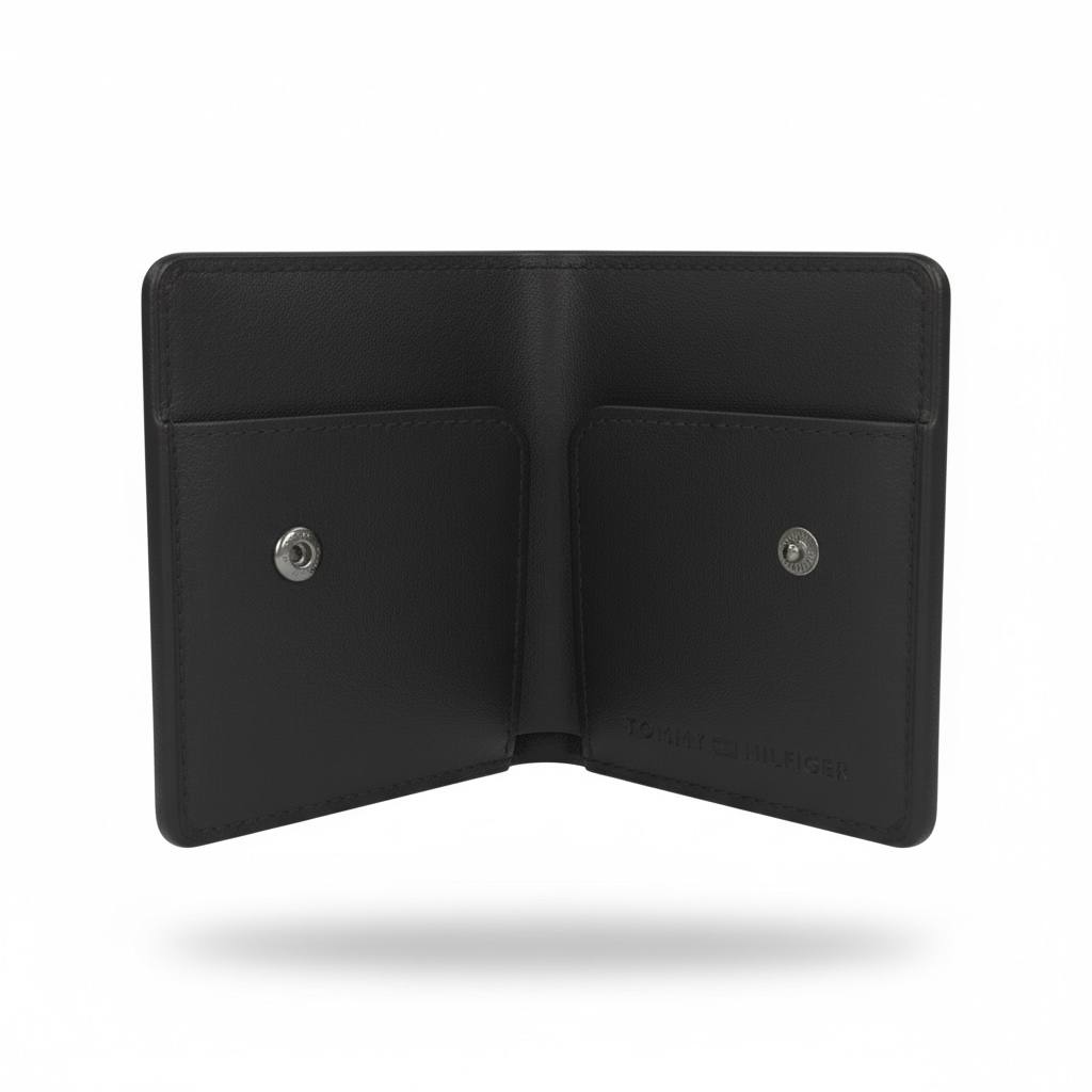 Tommy Hilfiger Leather Card Wallet – Black 🖤✨