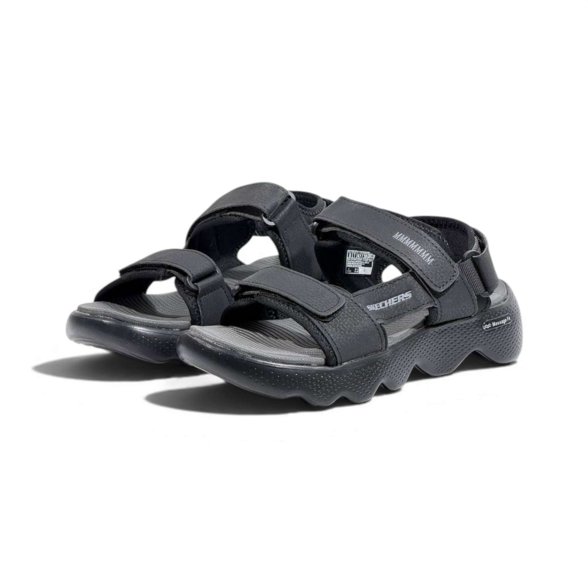 Skechers All Black Comfort Trekking Sandals – Lightweight Adjustable Outdoor Sandals For Men 🖤👣