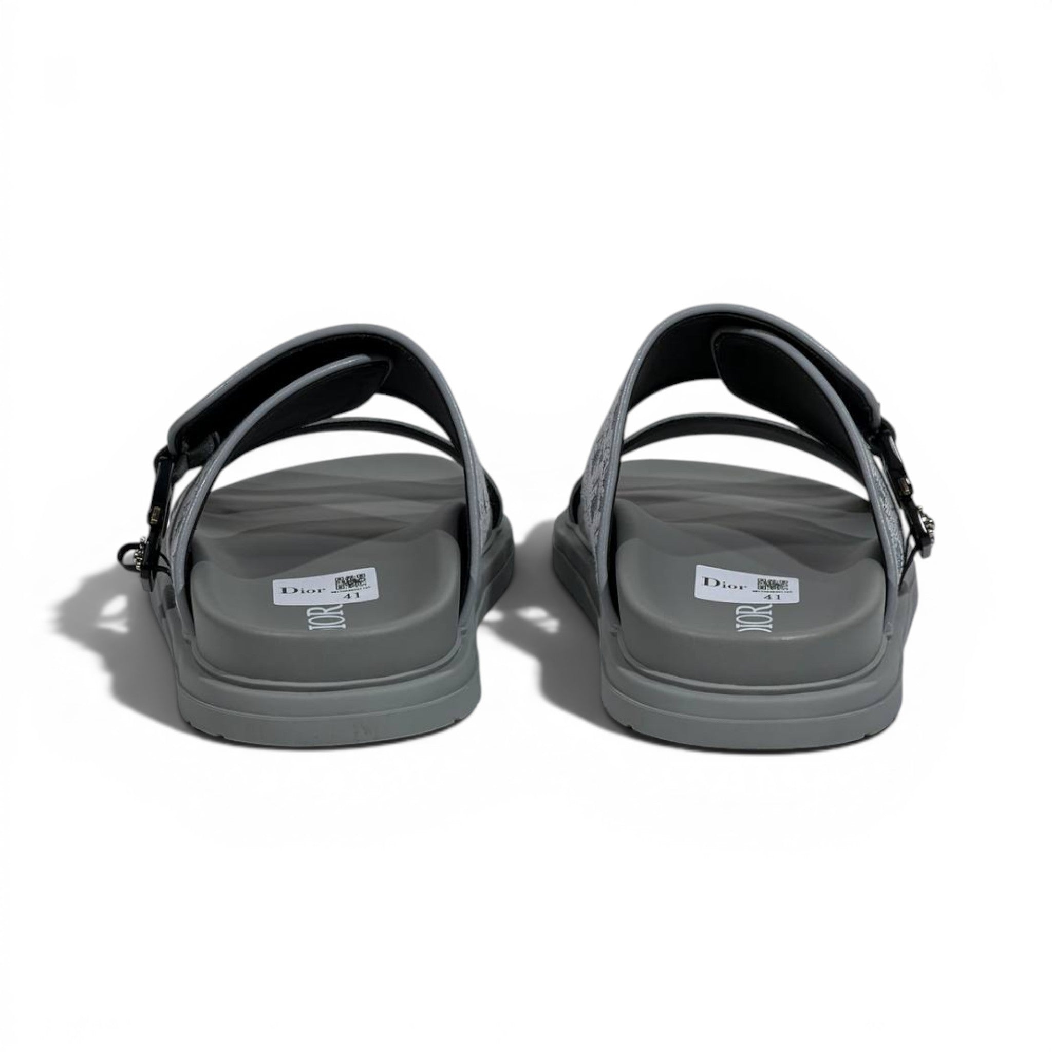 Dior Oblique Grey Slide Sandals – Luxury Designer Summer Slippers ✨🩶