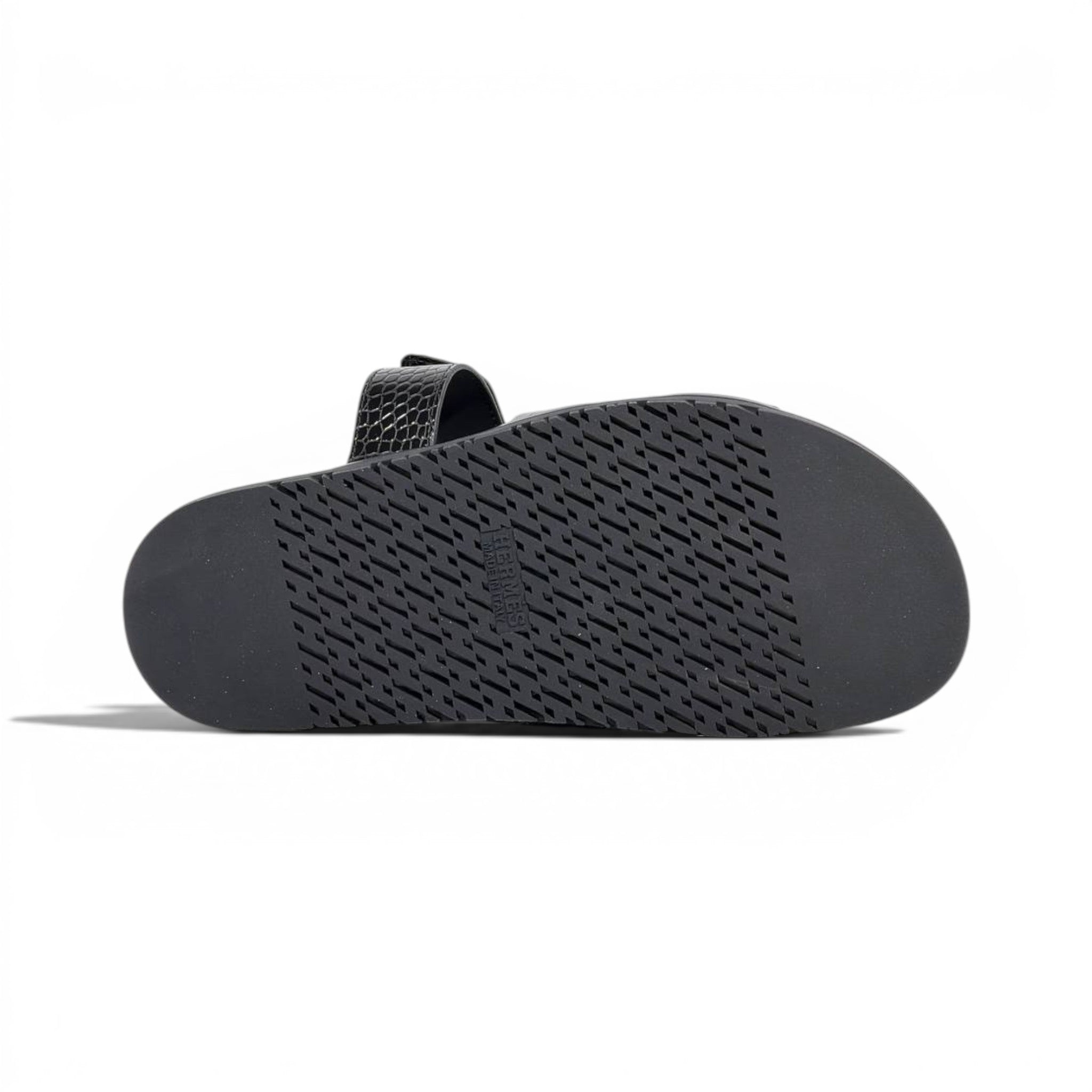 Hermès Black Crocodile Leather Slide Sandals – Luxury Designer Summer Slippers 🖤✨