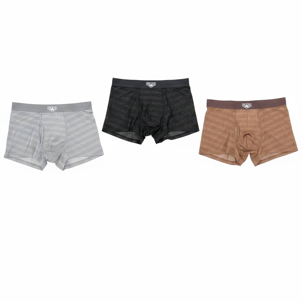 Prada Premium Mesh Boxer Briefs Set – Luxury Breathable Comfort Collection 🖤🤍🤎