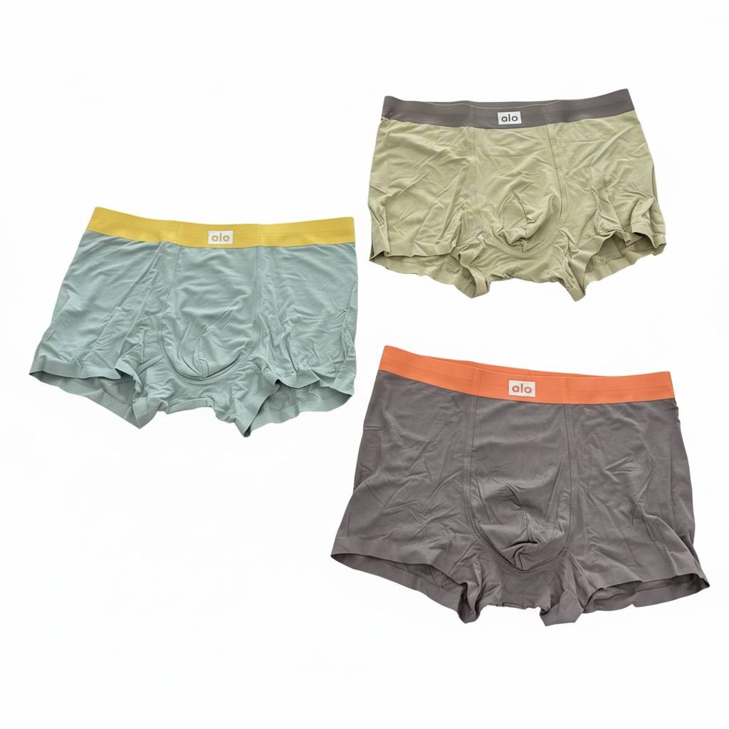 ALO Premium Ice Silk Boxer Briefs Set – Ultra Soft Comfort Collection 🌿✨