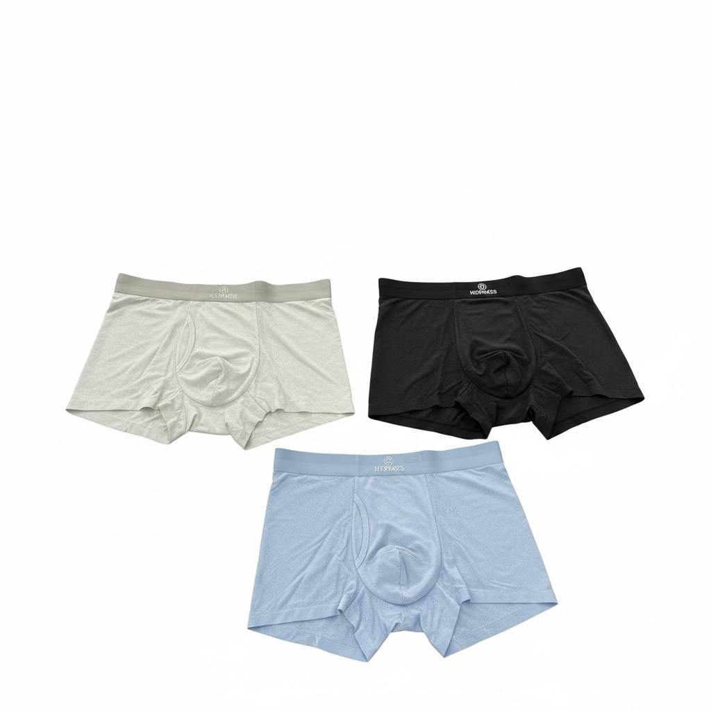 HERMÈS Premium Ice Silk Boxer Briefs Set – Luxury Essential Collection ✨🩵