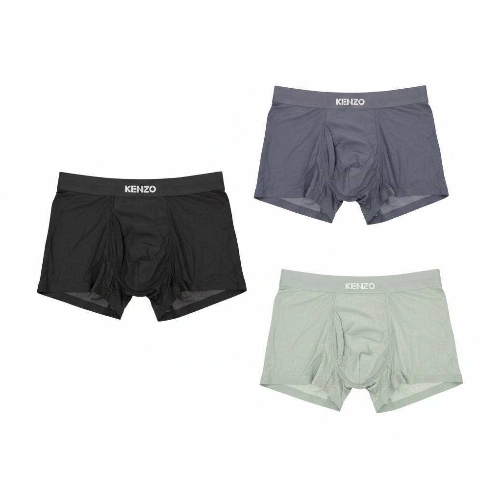 KENZO Ice Silk Boxer Briefs Set – Premium Everyday Comfort Collection 🖤✨