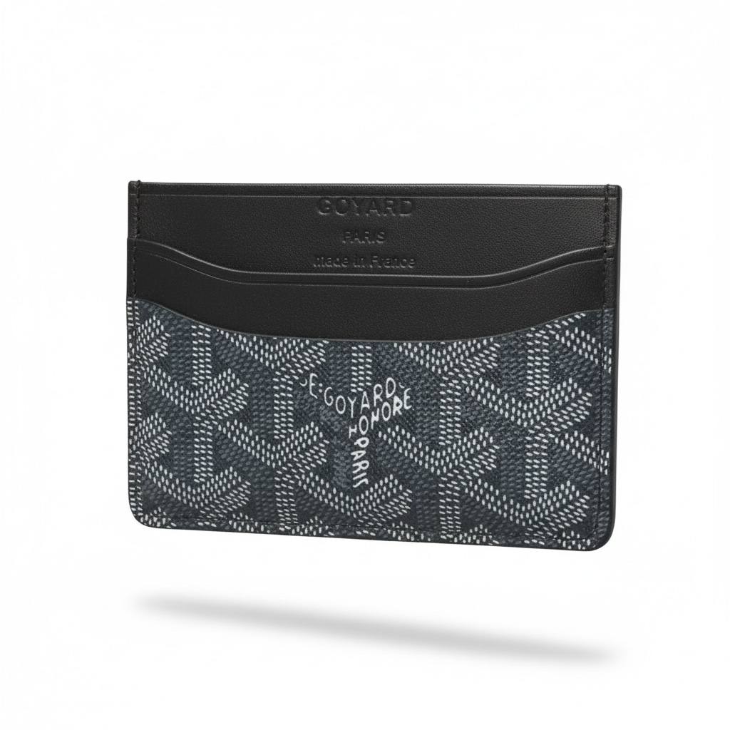 🖤✨ GOYARD Paris Signature Card Holder – Black Chevron Edition ✨🖤