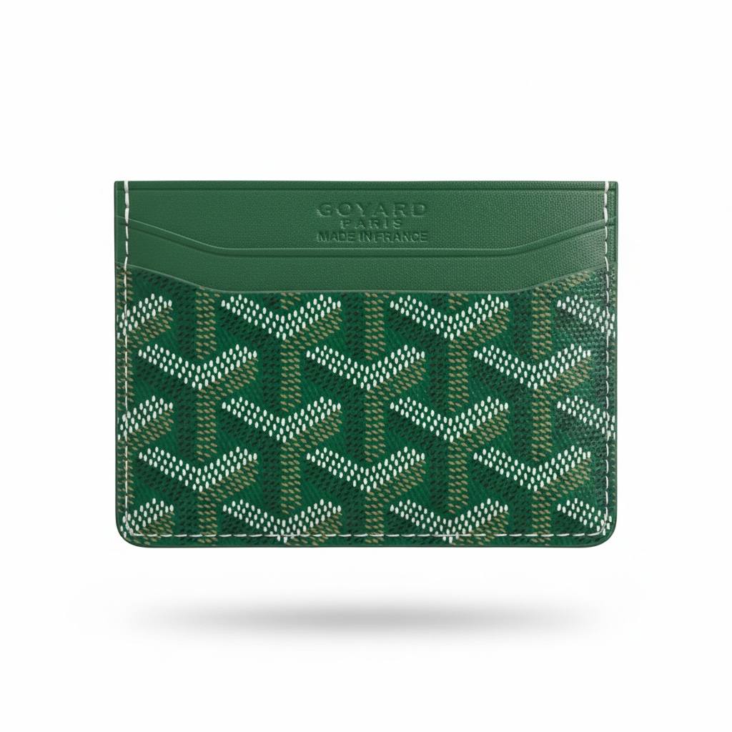 💚✨ Goyard Paris Green Chevron Card Holder | Made in France 🇫🇷