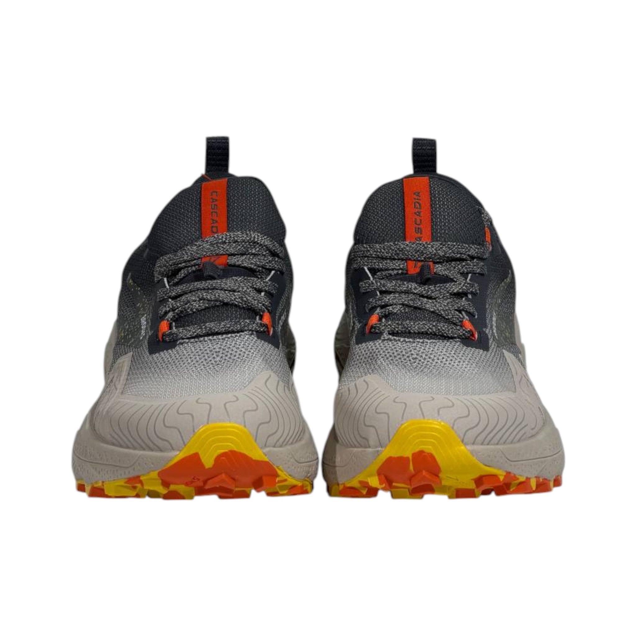 🌄👟 Brooks Cascadia Trail Running Shoes – Grey Orange Outdoor Adventure Sneakers ⚡🔥