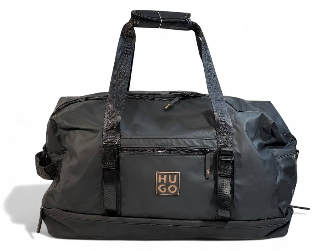 HUGO BOSS Black Duffle Bag 🖤 | Premium Travel & Gym Bag with Bold Modern Design
