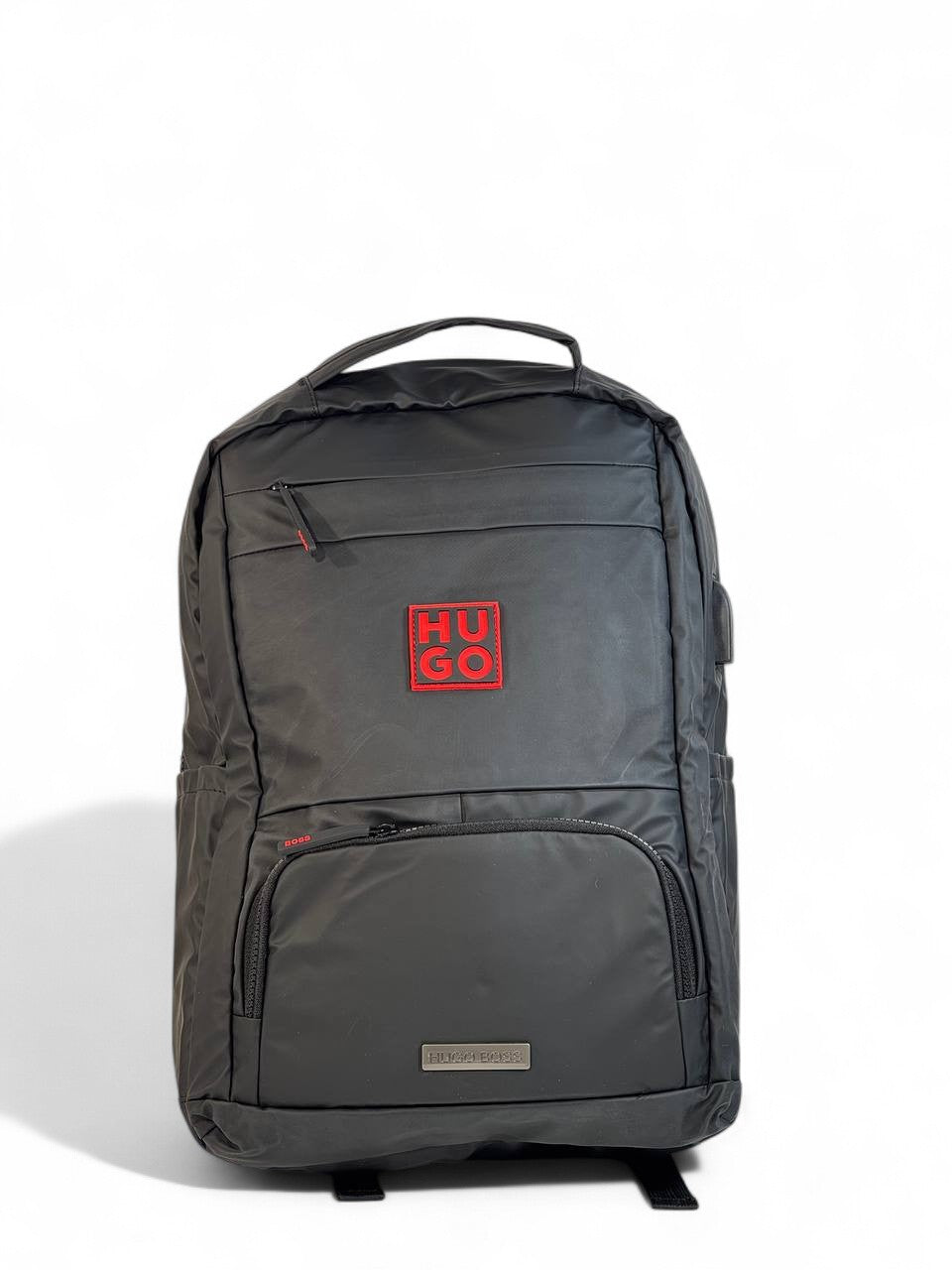 HUGO BOSS Black Backpack 🎒 | Red Logo Designer Bag for Work, Travel & Daily Use