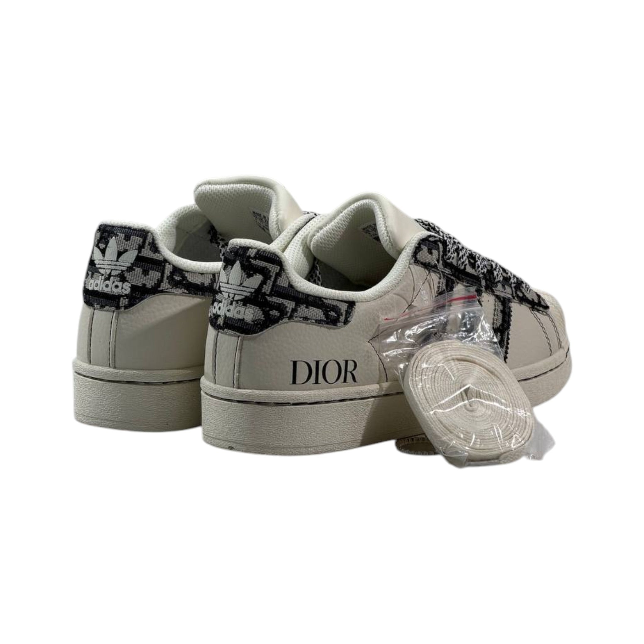 🤍🖤 Adidas x Dior Superstar Luxury Sneakers 👟✨