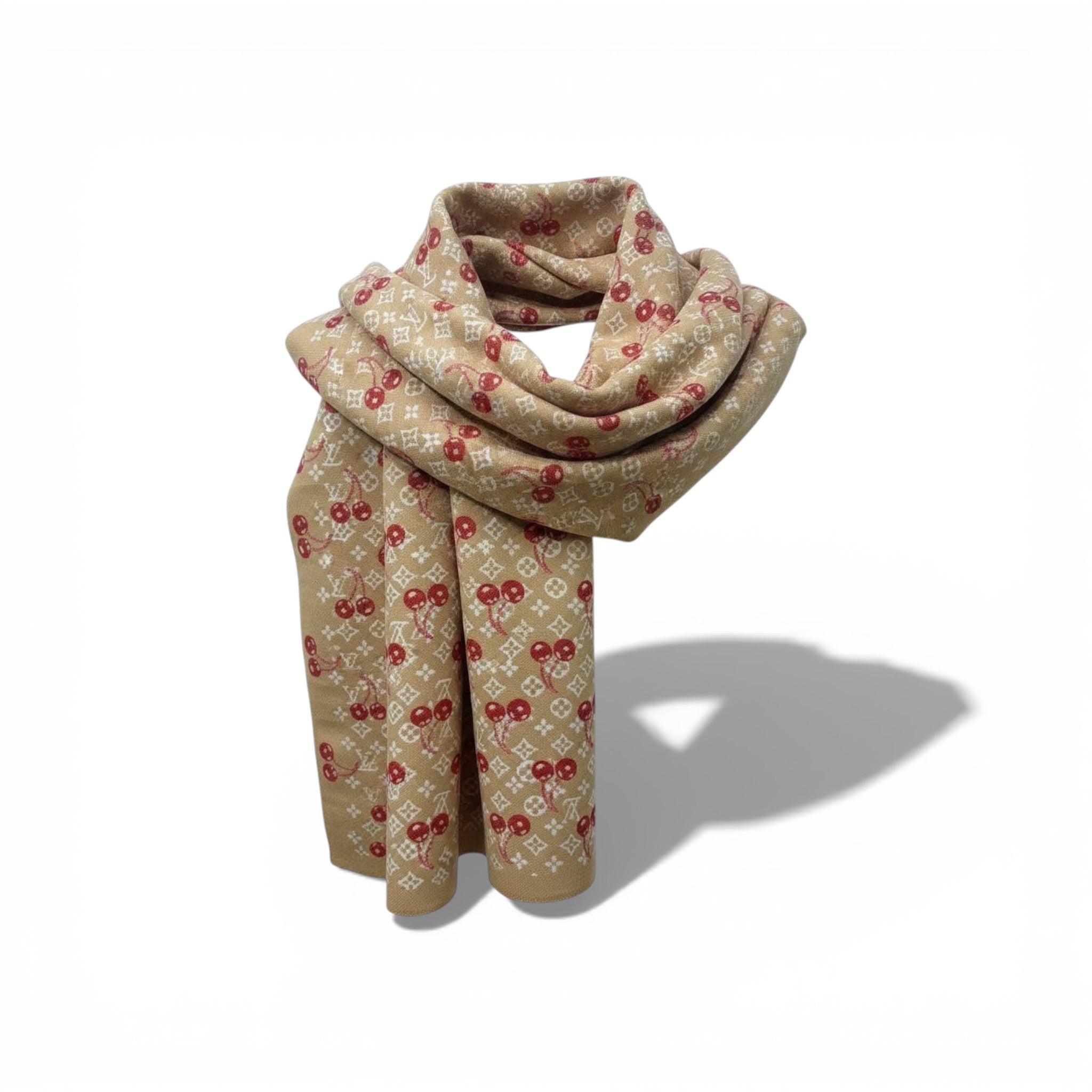 Louis Vuitton Cherry Monogram Scarf 🍒✨ | Playful Luxury Icon