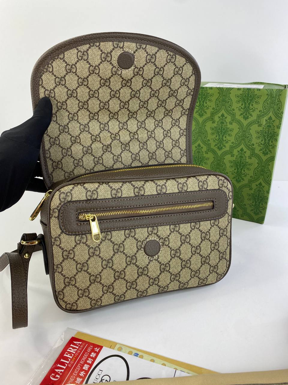 Gucci GG Supreme Mini Bag with Embellished Strap
