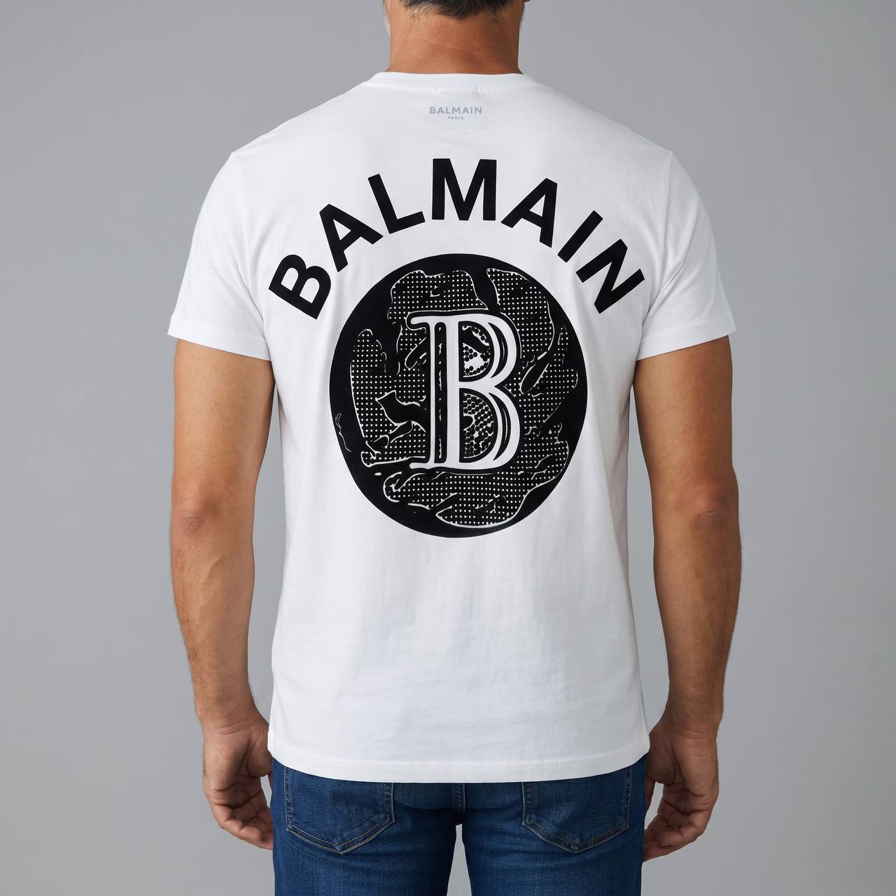 Balmain Paris Signature Logo T-Shirt – White Luxury Edition 🤍🖤