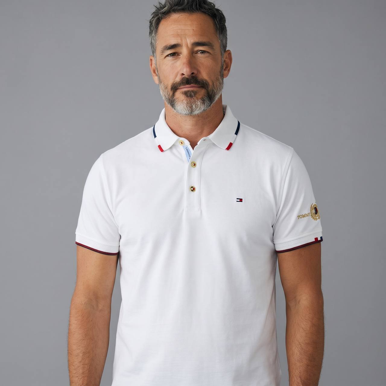 Tommy Hilfiger Signature Slim Polo – White Edition 🤍🇺🇸