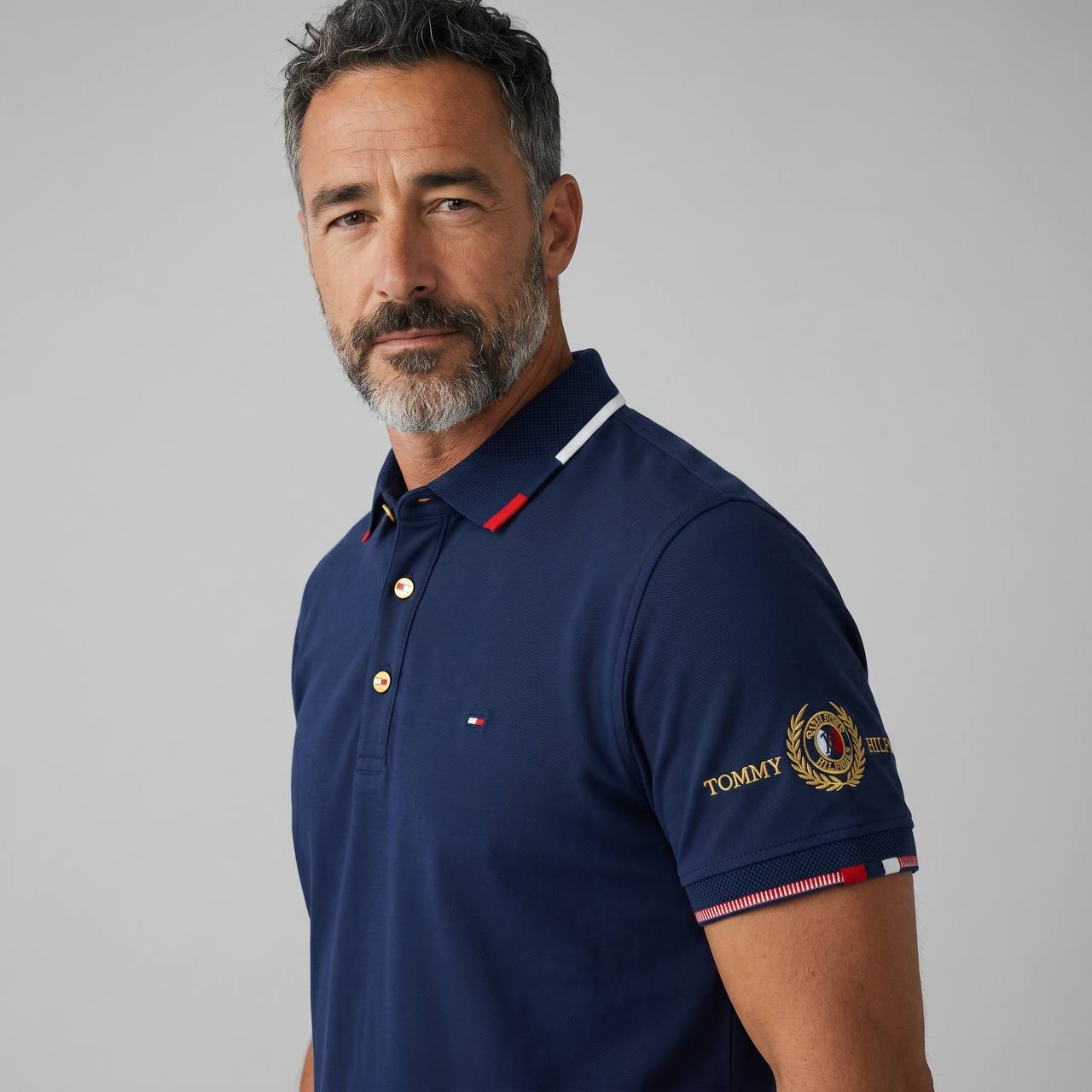 Tommy Hilfiger Premium Contrast Polo – Navy Edition 🔵🇺🇸
