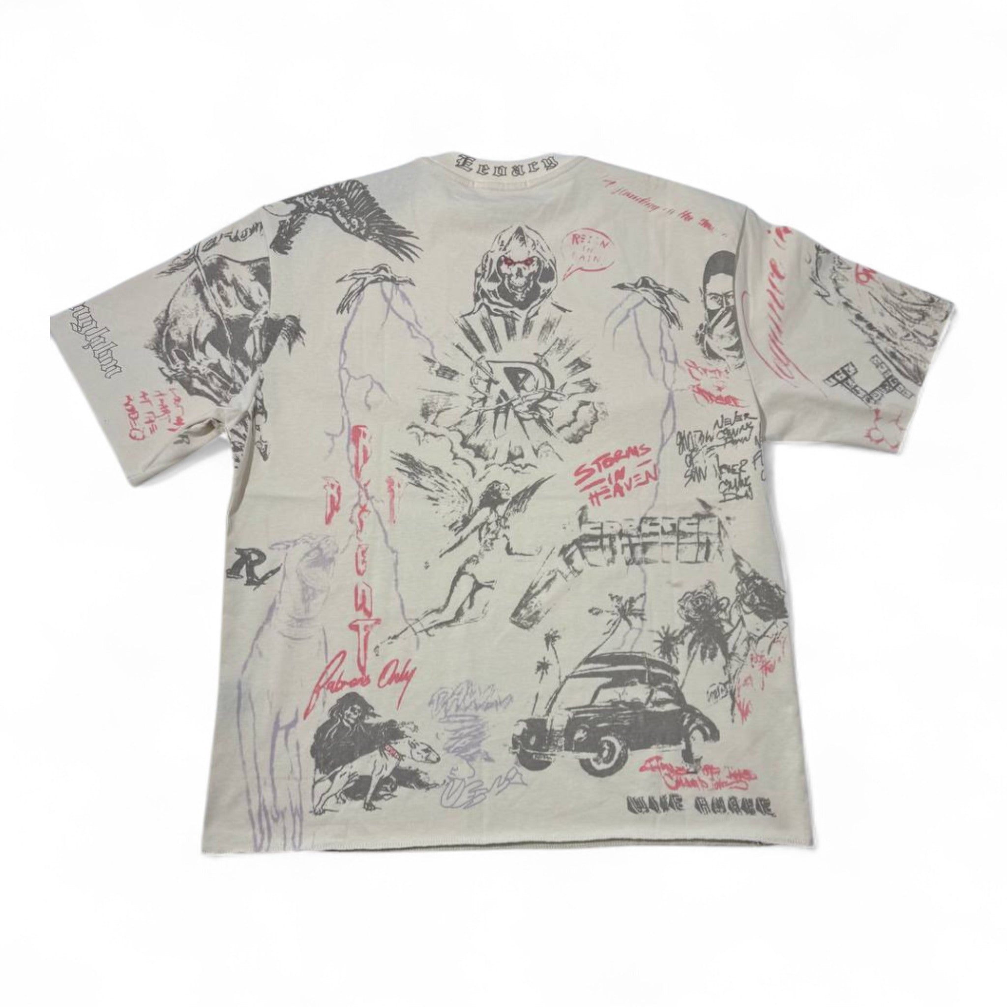 ⚡ Represent “Born to Roam” Graphic Tee – Light Bone Edition 🐺🔥