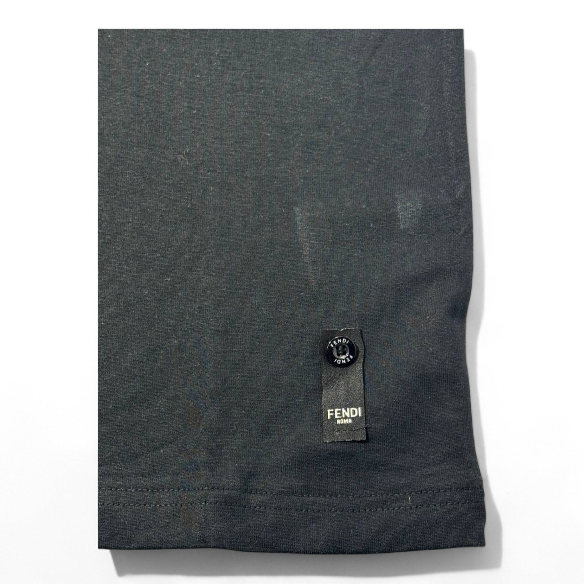 🖤 Fendi Roma Italy Crest Tee – Black on Black Heritage Shield 👑🇮🇹