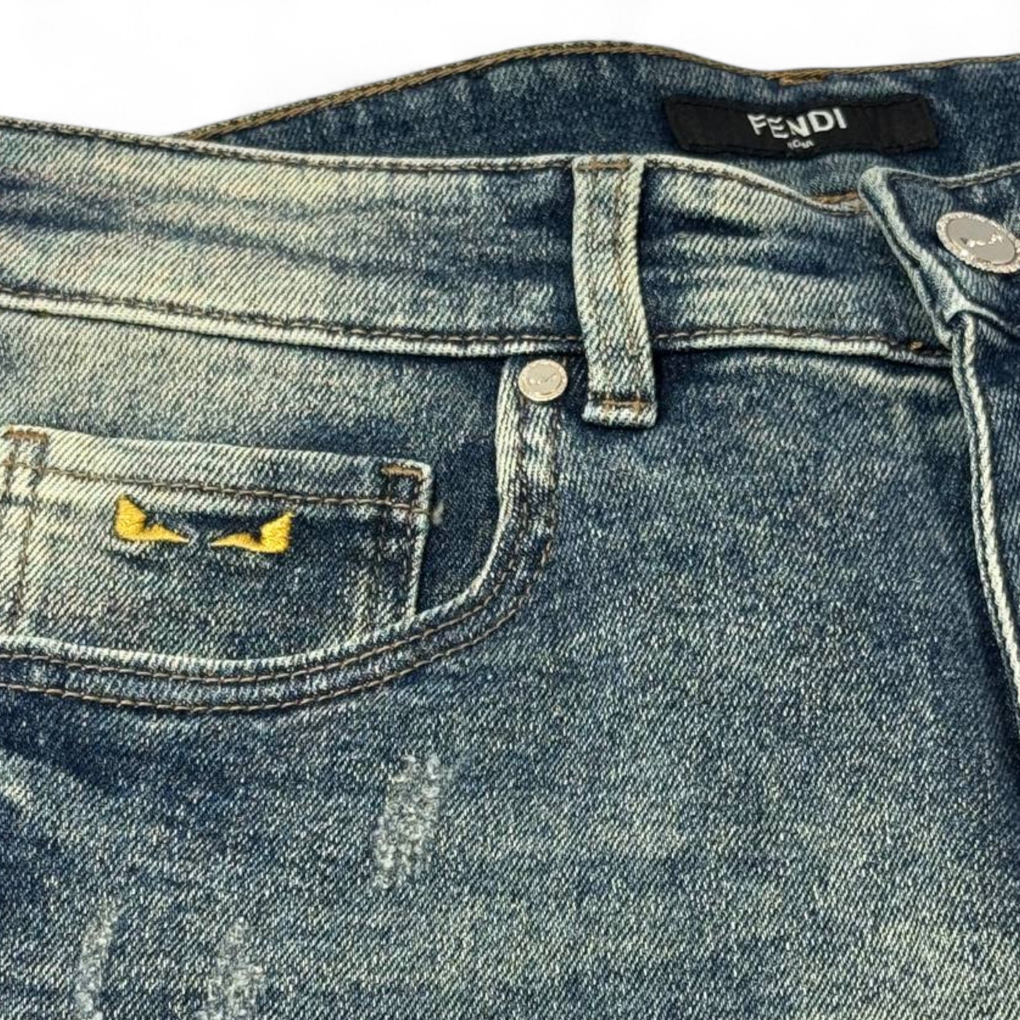 💛 FENDI Roma Logo Pocket Jeans – Italian Craft with Iconic Edge 🇮🇹