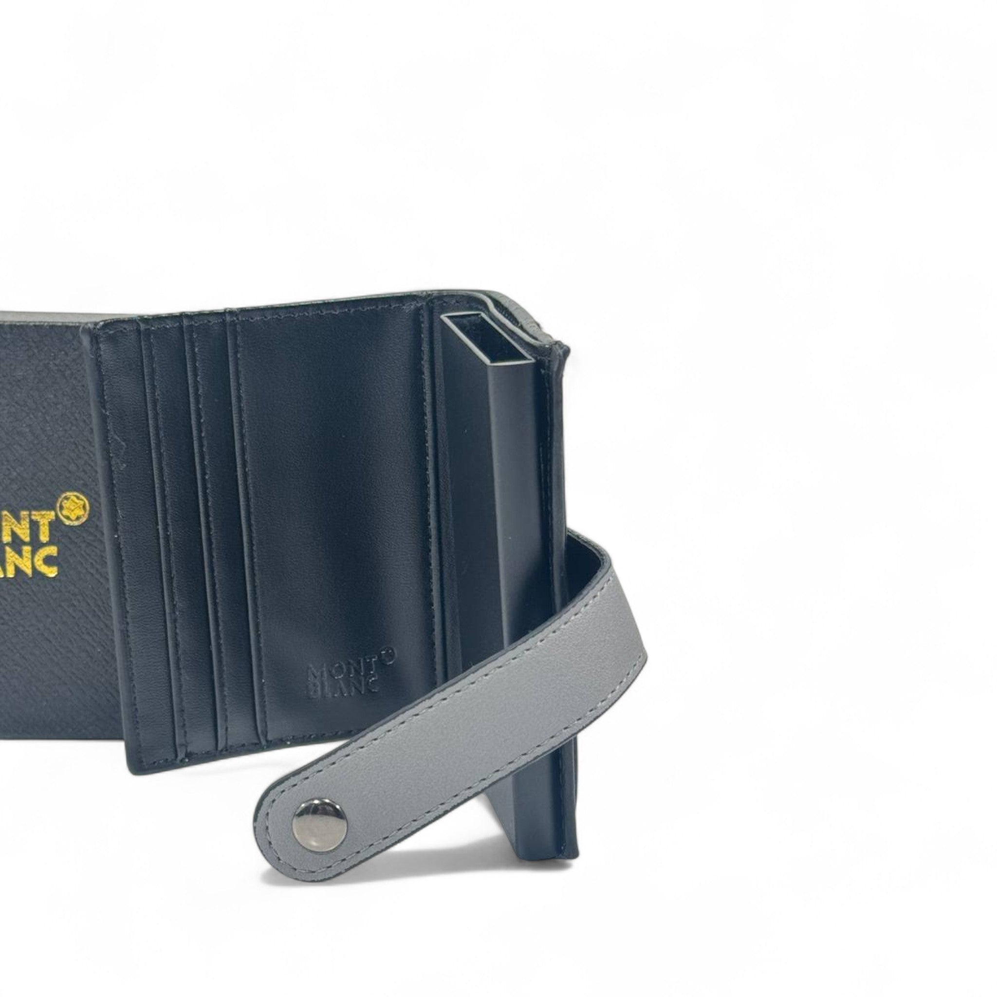 🩶 Montblanc Grey & Black Card Holder – Modern Luxury in Every Detail