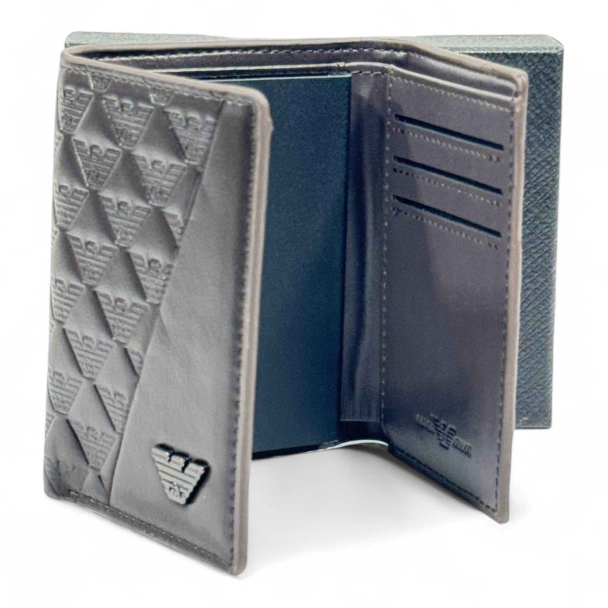 🤎 Giorgio Armani Brown Embossed Wallet – Distinctive Elegance, Italian Perfection