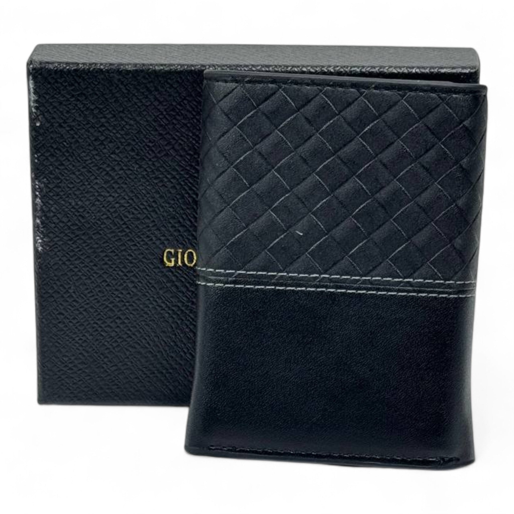 🖤 Giorgio Armani Woven Leather Wallet – Italian Texture, Timeless Taste