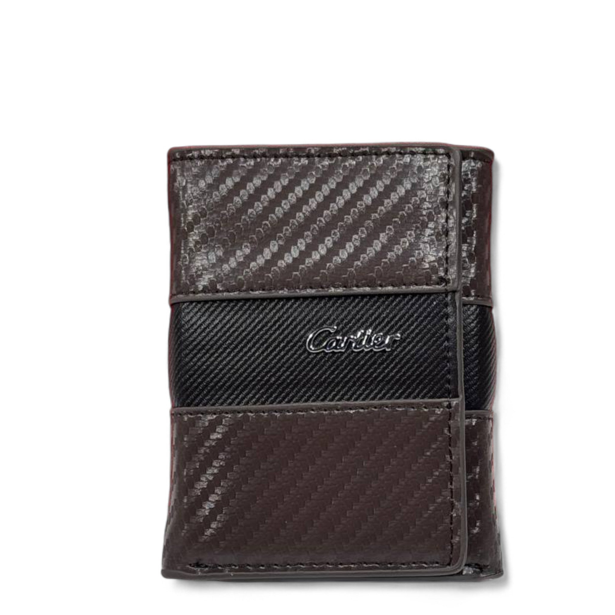 🤎 Cartier Carbon Brown Wallet – Bold Texture, Timeless Prestige