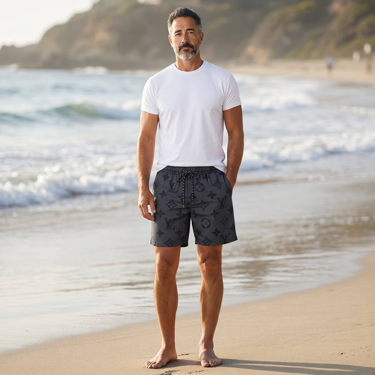Louis Vuitton Eclipse Monogram Swim Shorts 🖤🌊