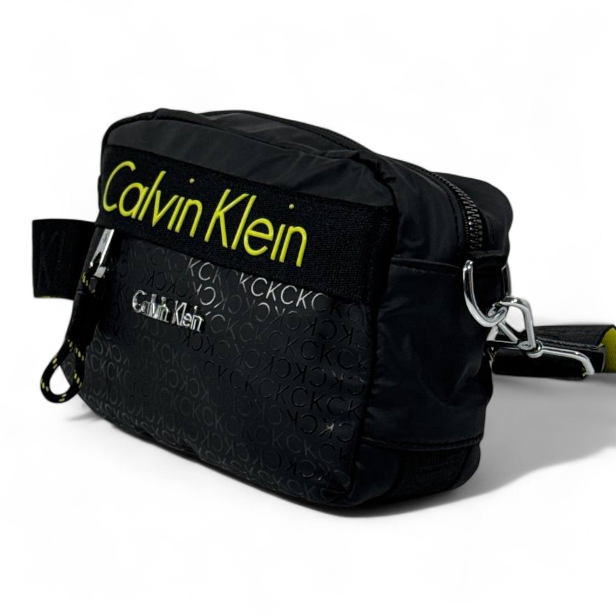 Calvin Klein Urban Crossbody Bag – Black & Neon Edition ⚡ | Modern Street Luxury