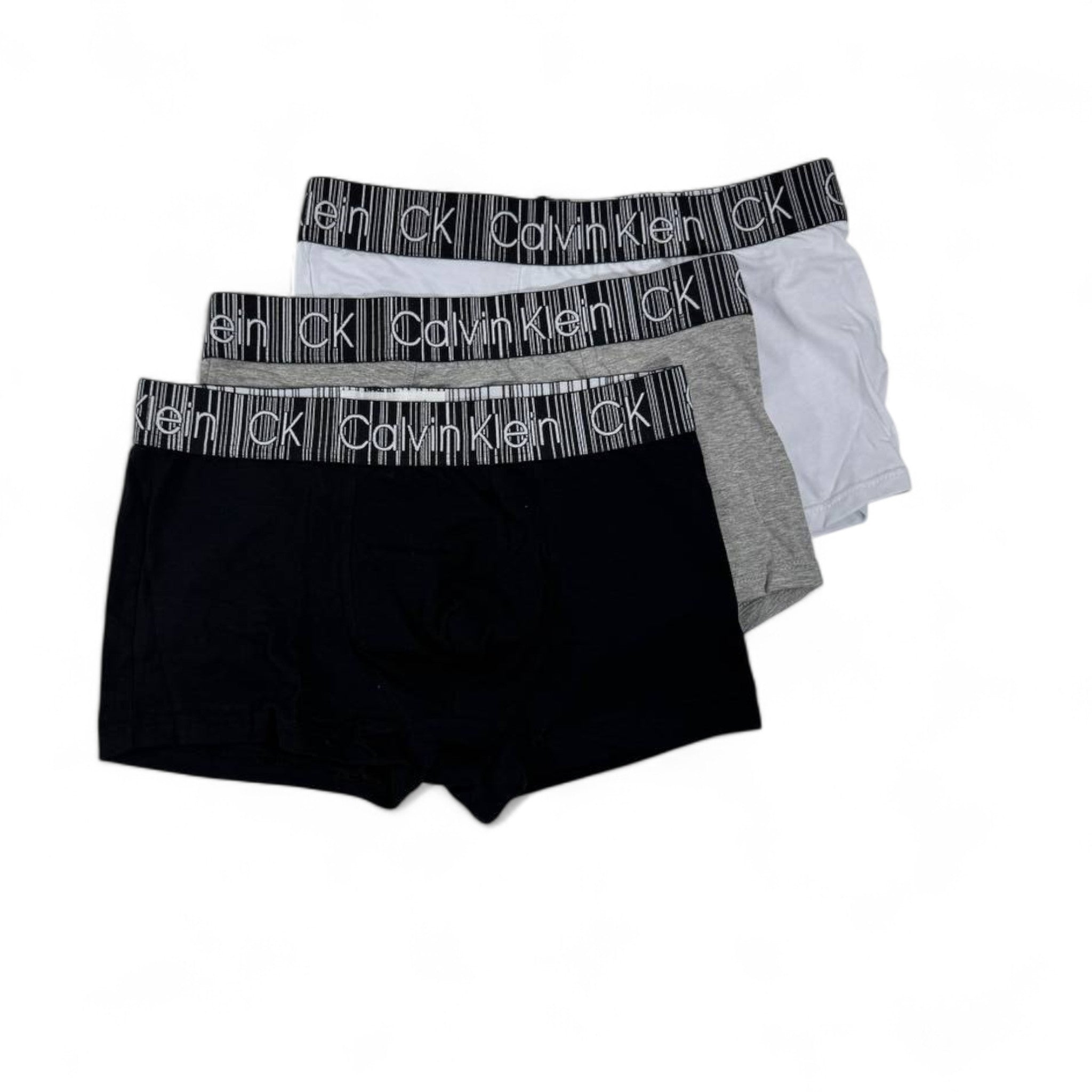 Calvin Klein Classic Striped Waistband Boxer Set (3 Pieces) ⚫⚪ | Everyday Comfort & Modern Fit
