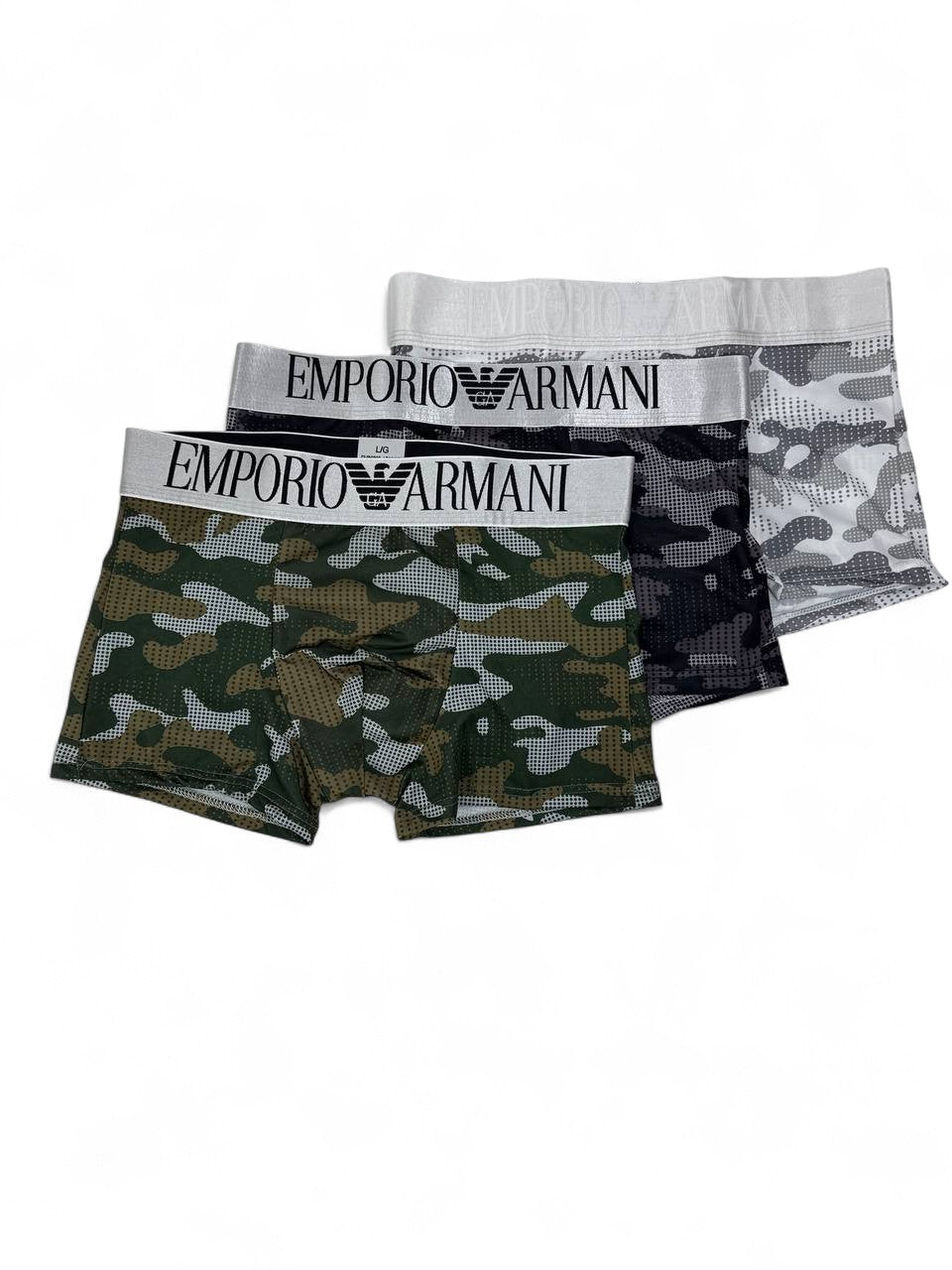 Emporio Armani Camo Boxer Set (3 Pieces) 🪶 | Elite Comfort & Modern Edge