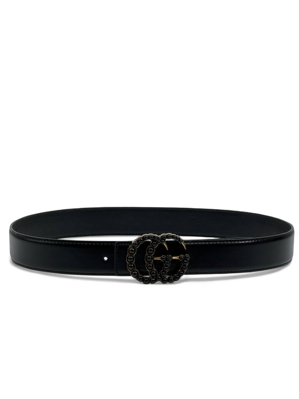 Gucci™ Black Pearl Double G Belt 🖤✨ (110 cm | Luxury Edition)