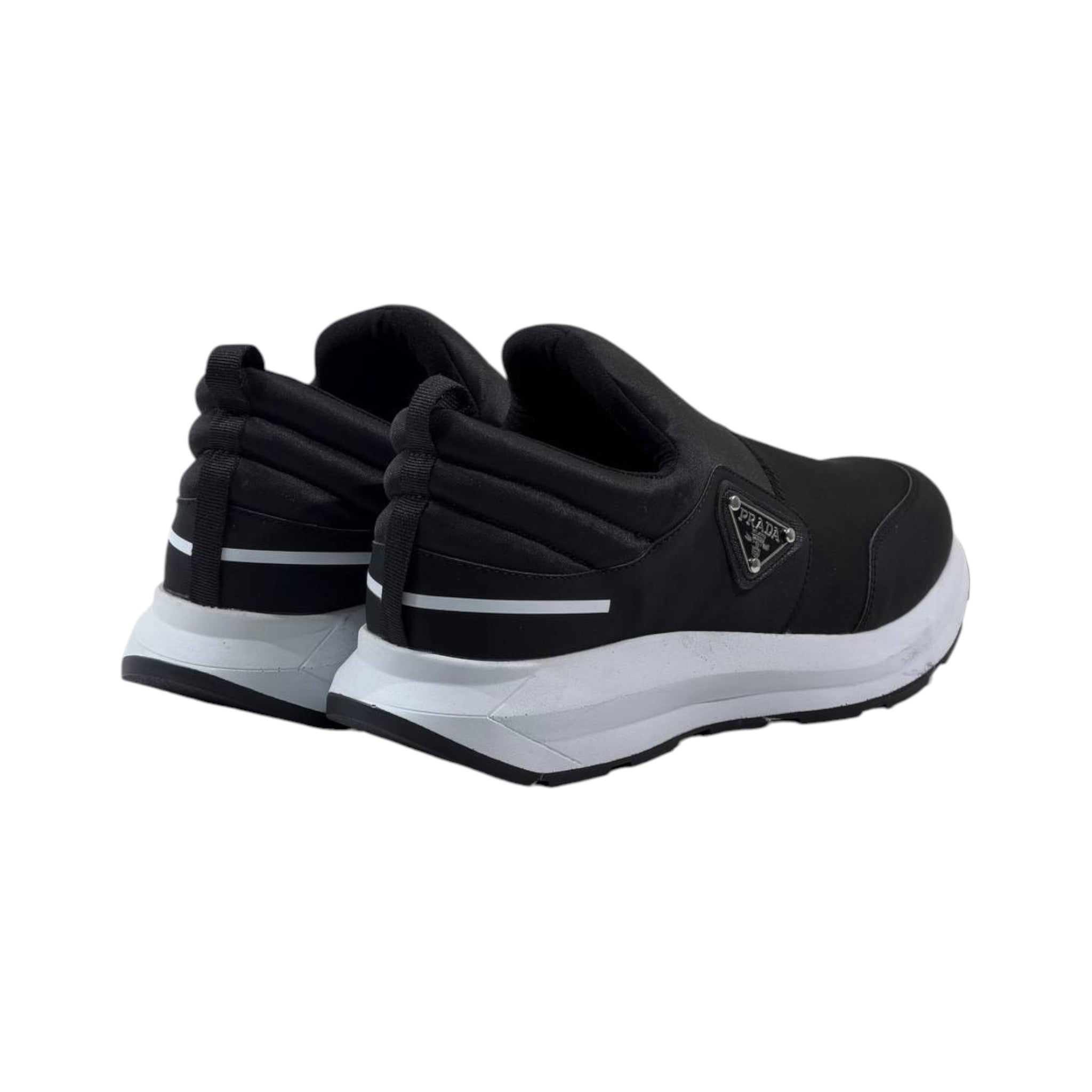 Prada Milano Slip-On Luxury Sneakers ⚫⚪
