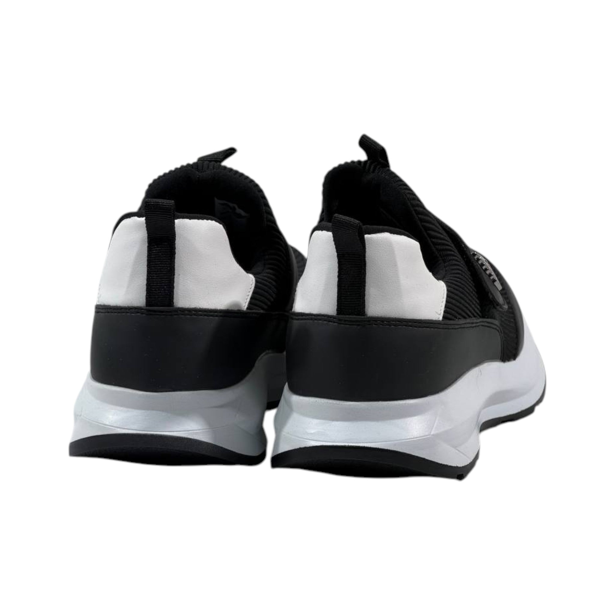 Emporio Armani Ribbed Slip-On Sneakers ⚫⚪