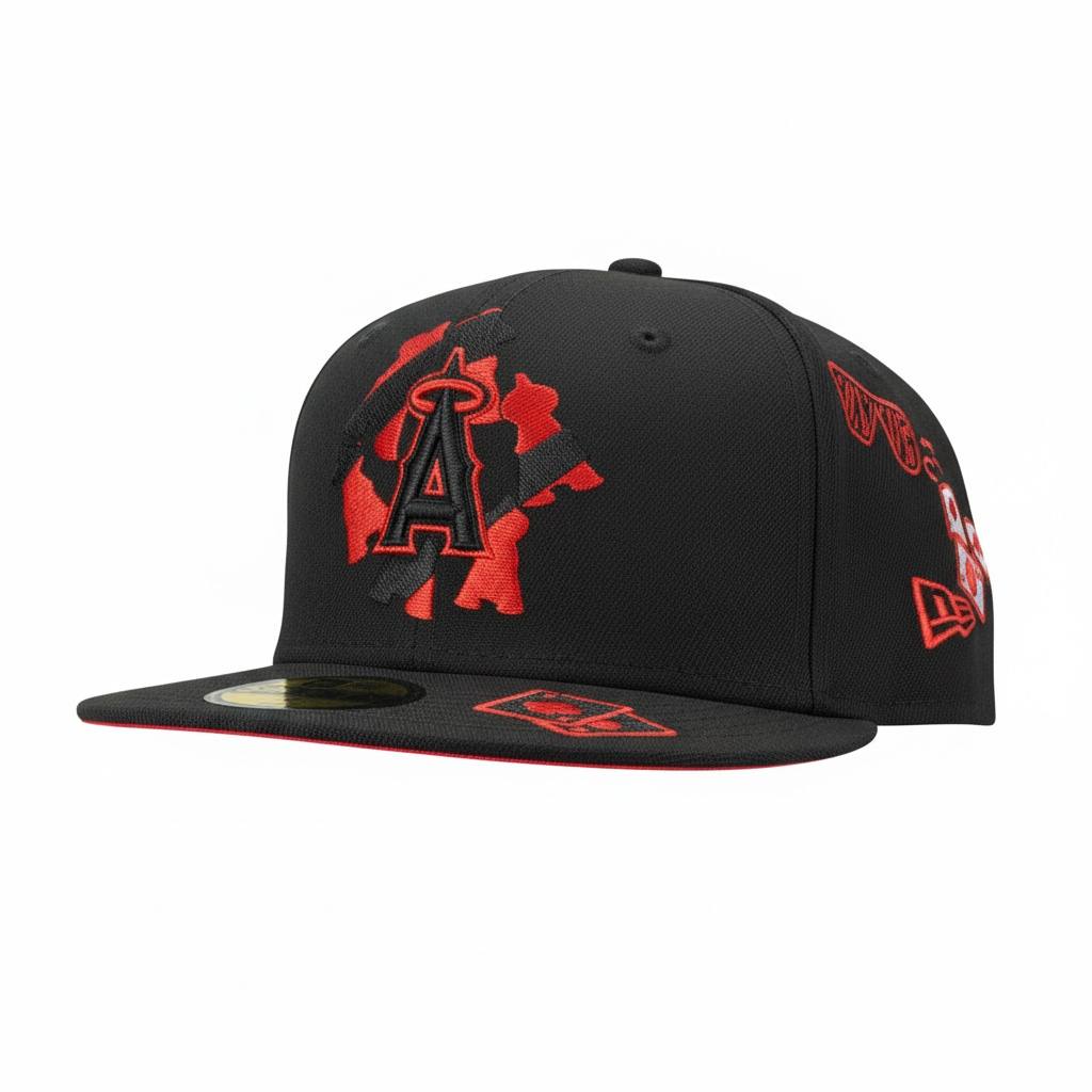 New Era Los Angeles Angels Black & Red 59FIFTY Fitted Cap 🖤🔴⚾