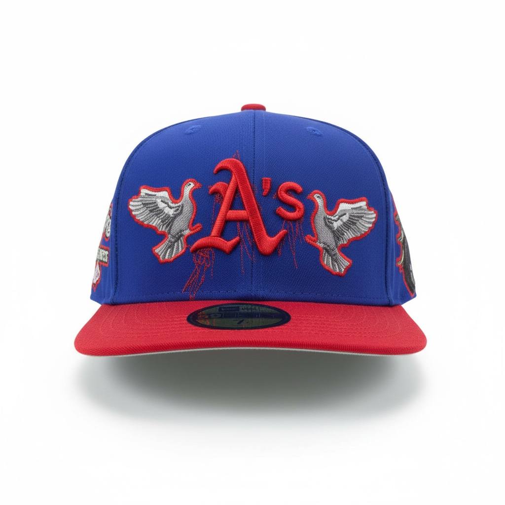 New Era Oakland Athletics “A’s” Blue & Red 59FIFTY Fitted Cap 🔵🔴⚾