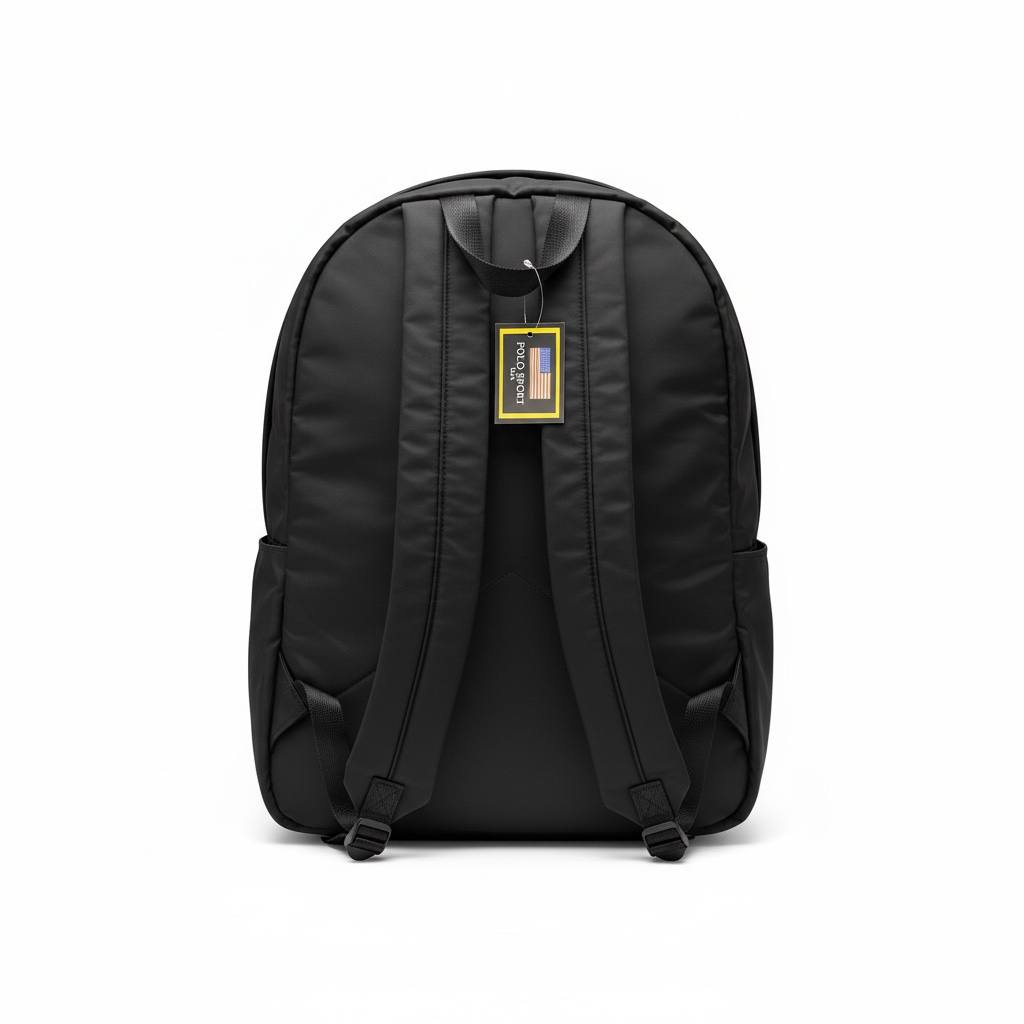 Polo Ralph Lauren Black Backpack – Red Logo Classic School Bag 🎒🔴 | Signature Edition