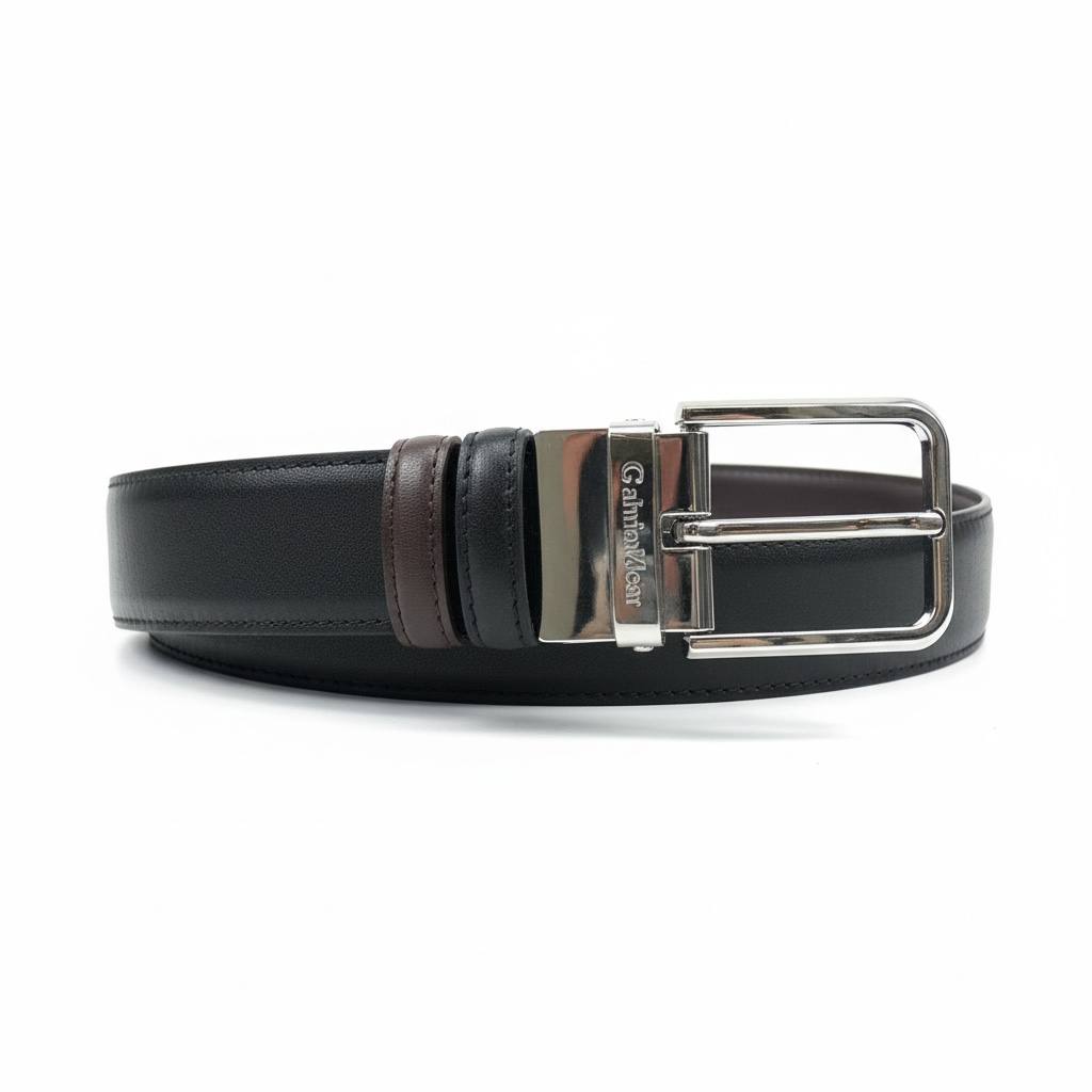 Calvin Klein Reversible Leather Belt – Black & Brown Classic Buckle 130cm 🖤🤎✨