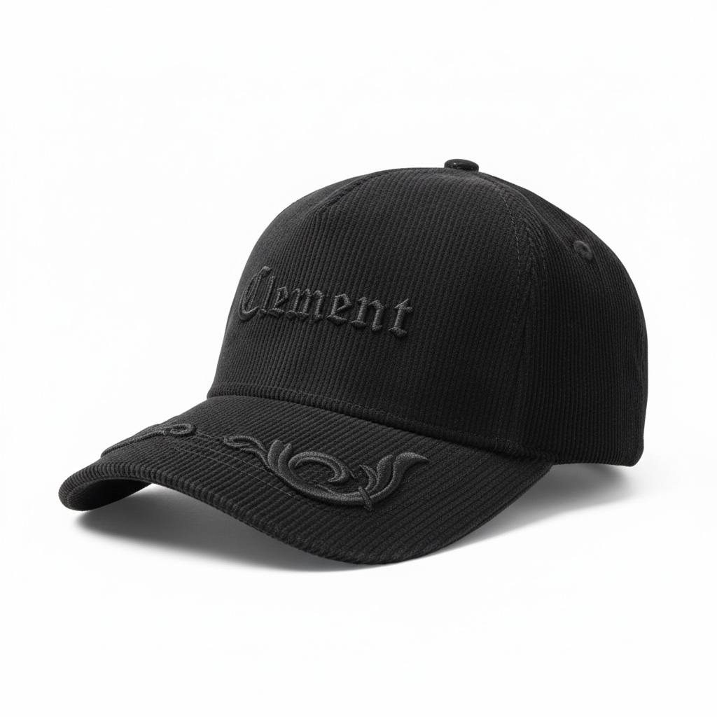 Clemont Black Embroidered Cap 🖤🧢