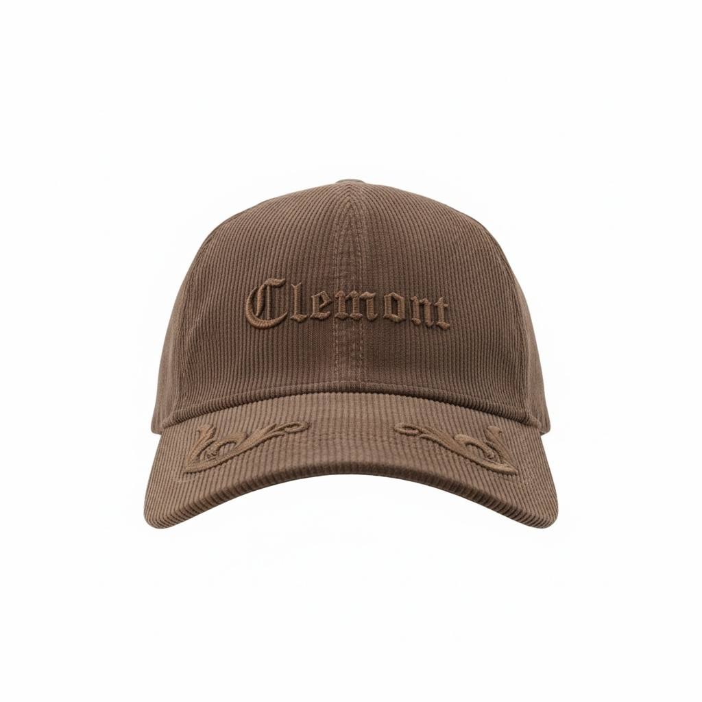 Clemont Brown Ribbed Embroidered Cap 🤎🧢