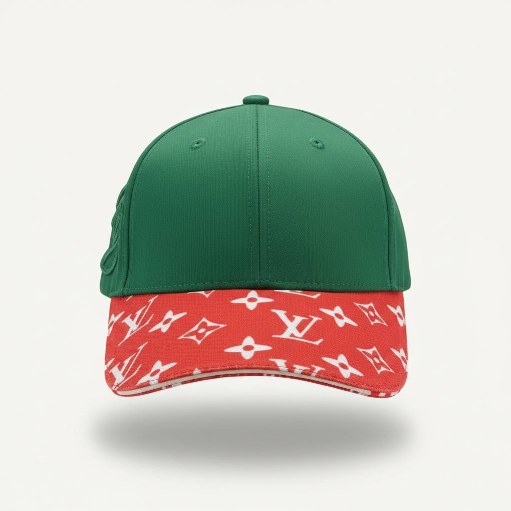 Louis Vuitton Monogram Green & Red Contrast Cap 🟢🔴✨🧢🔥