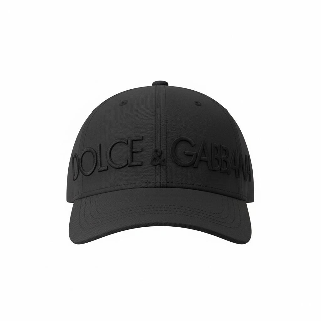 Dolce & Gabbana Black Embossed Logo Cap 🖤🧢🔥