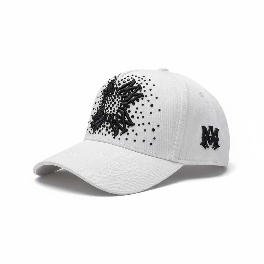 Amiri Crystal Star White Cap 🤍✨