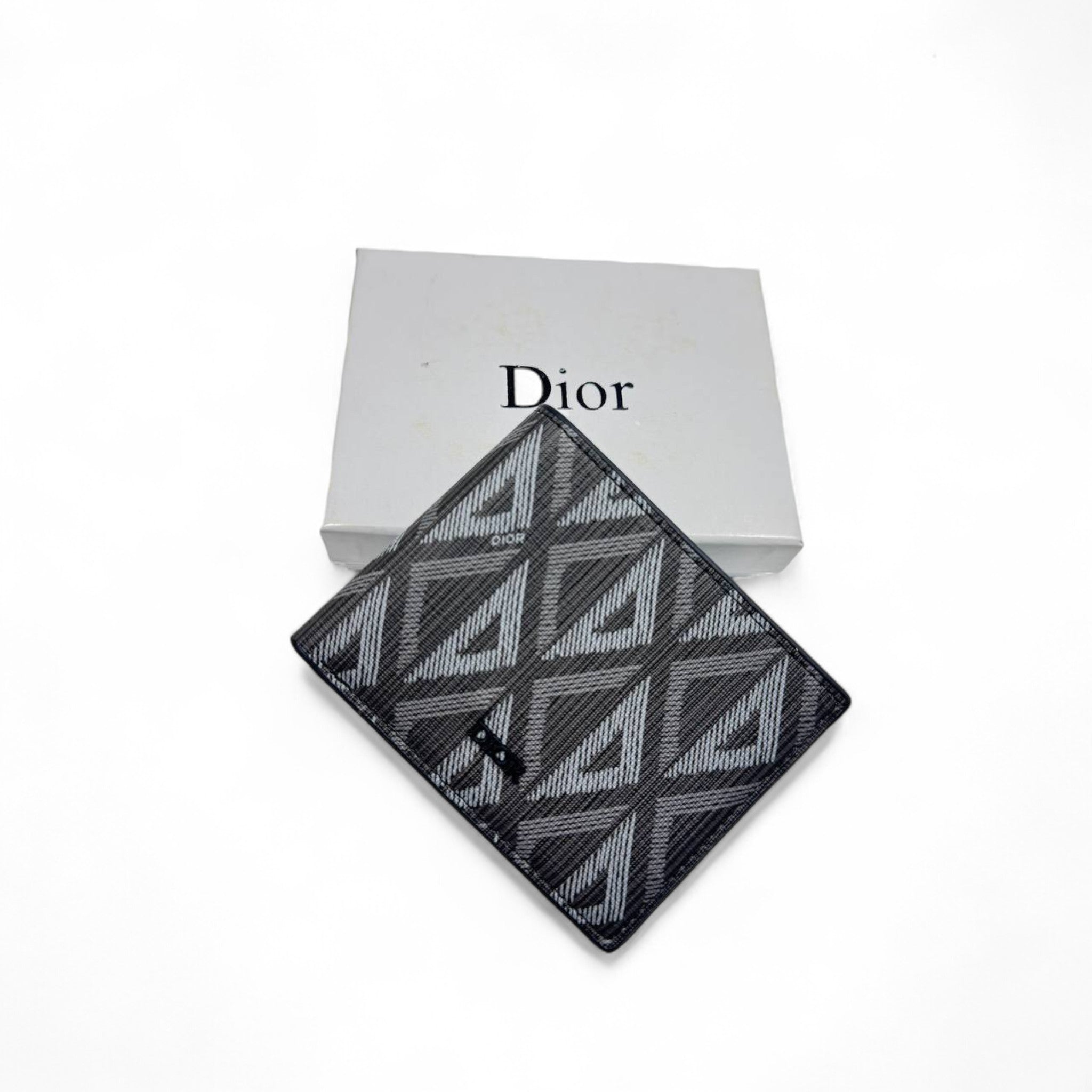 ๐ค Dior Geometric Pattern Leather Wallet โ Menโs Luxury Bifold ๐ค