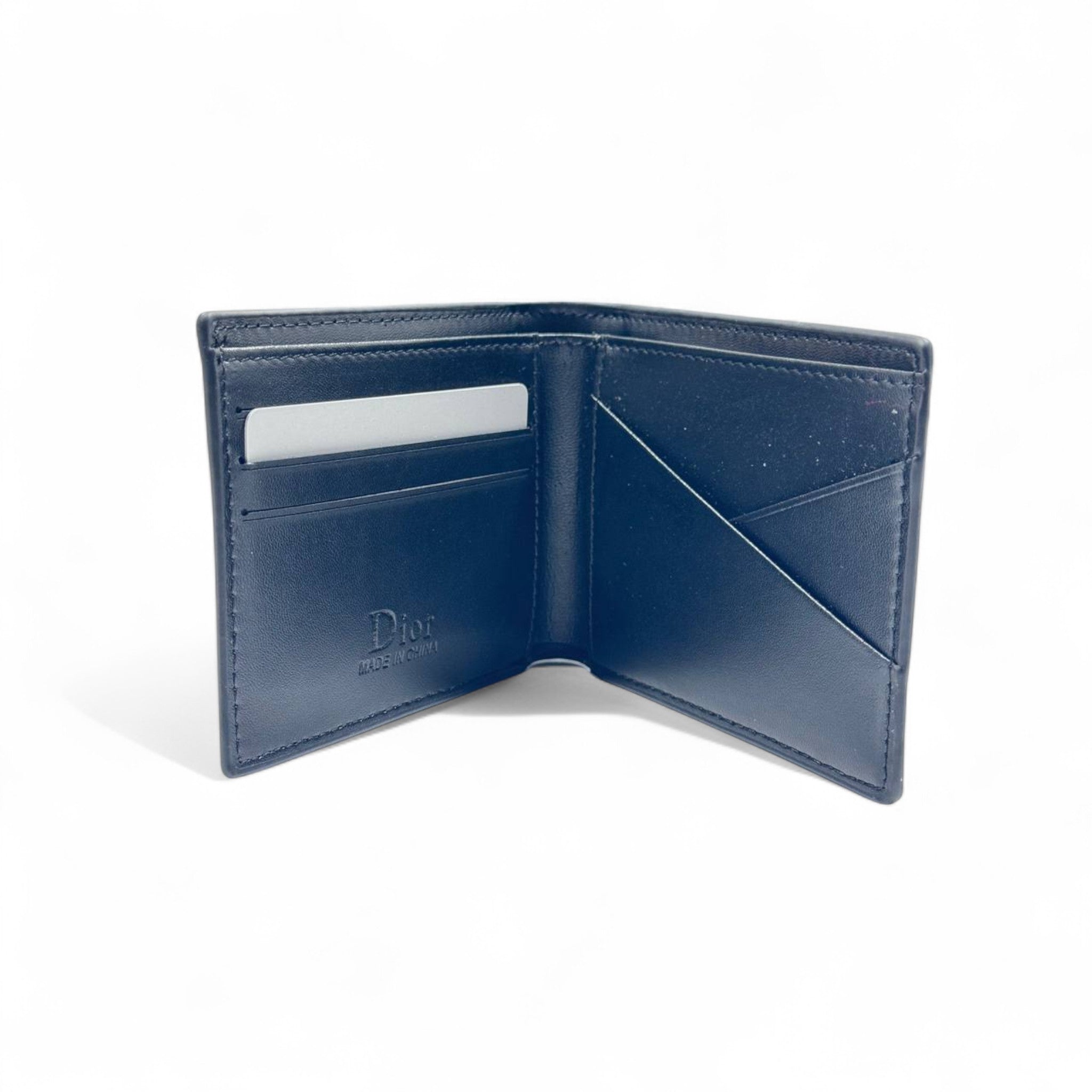 ๐ค Dior Geometric Pattern Leather Wallet โ Menโs Luxury Bifold ๐ค