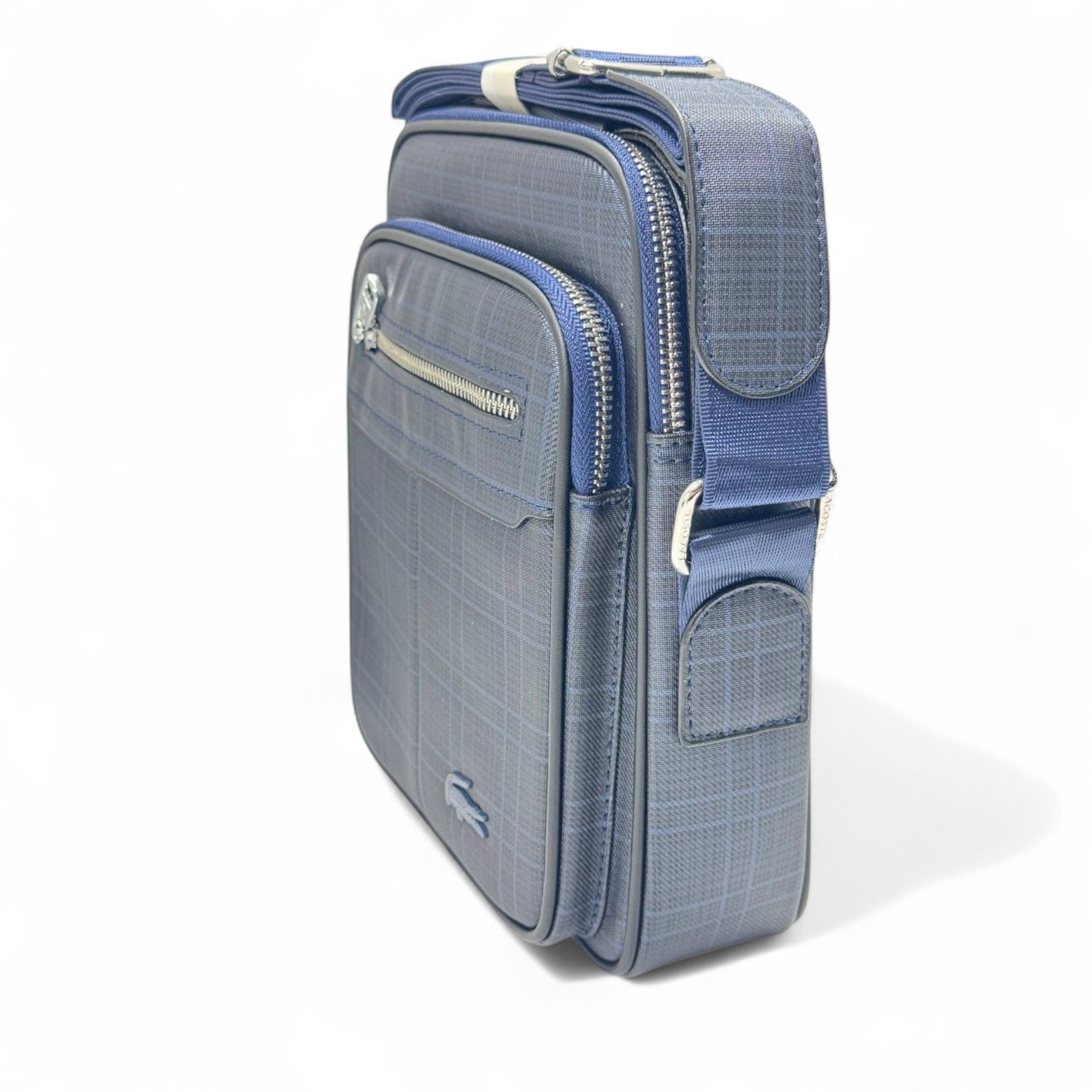 Lacoste Men's Crossbody Bag | Stylish Checkered Travel Bag ππ
