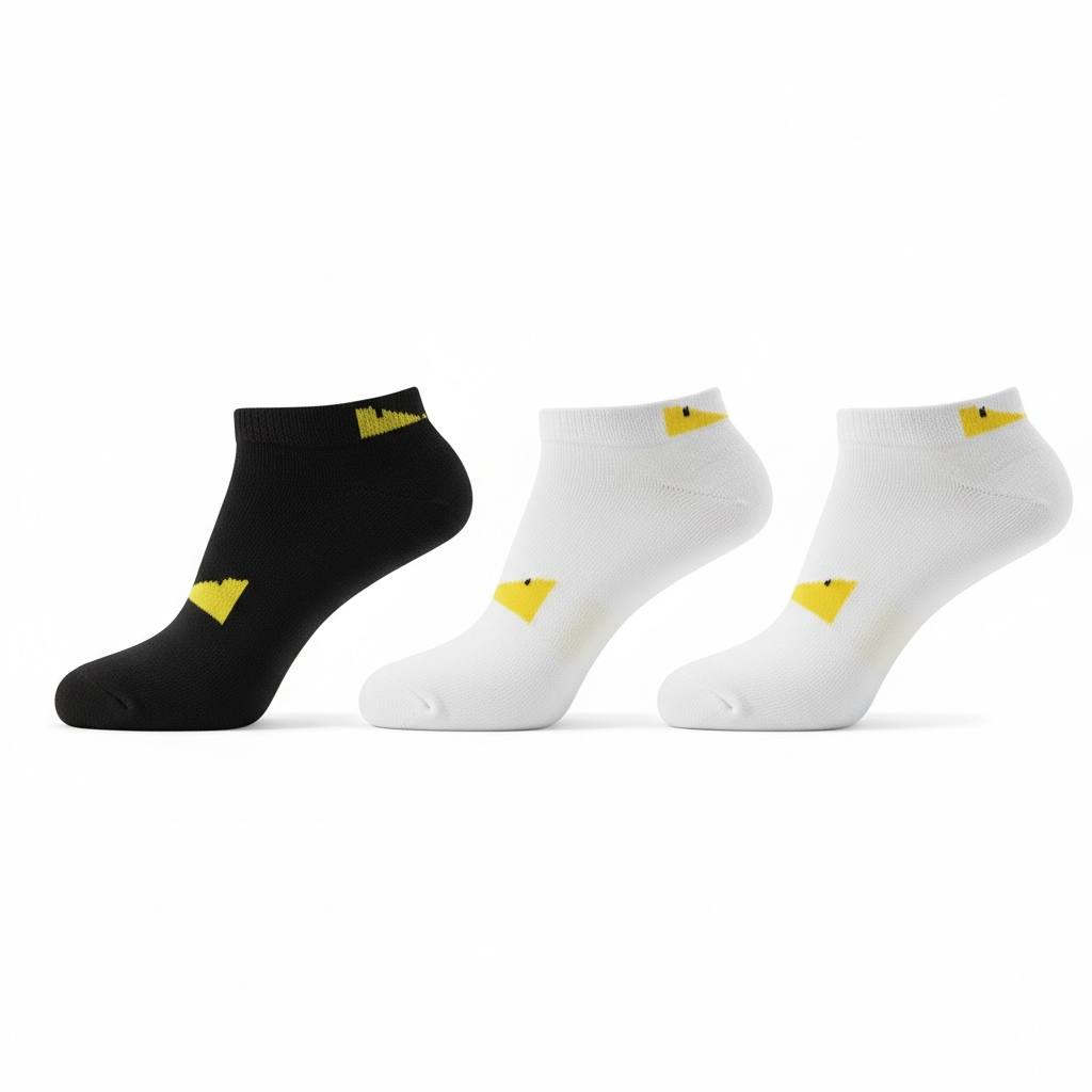 Fendi Monster Eye No-Show Socks 3-Pack 🧦👁️ | 1 Black & 2 White